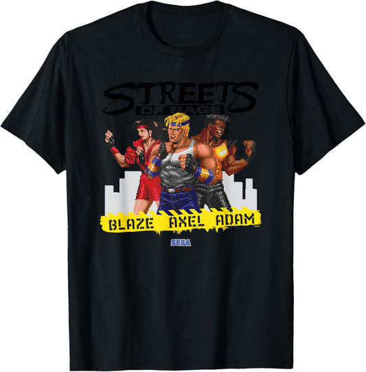 Streets of Rage "Blaze Axel Adam" SEGA Genesis video game T-Shirt - T-Shirt | Black