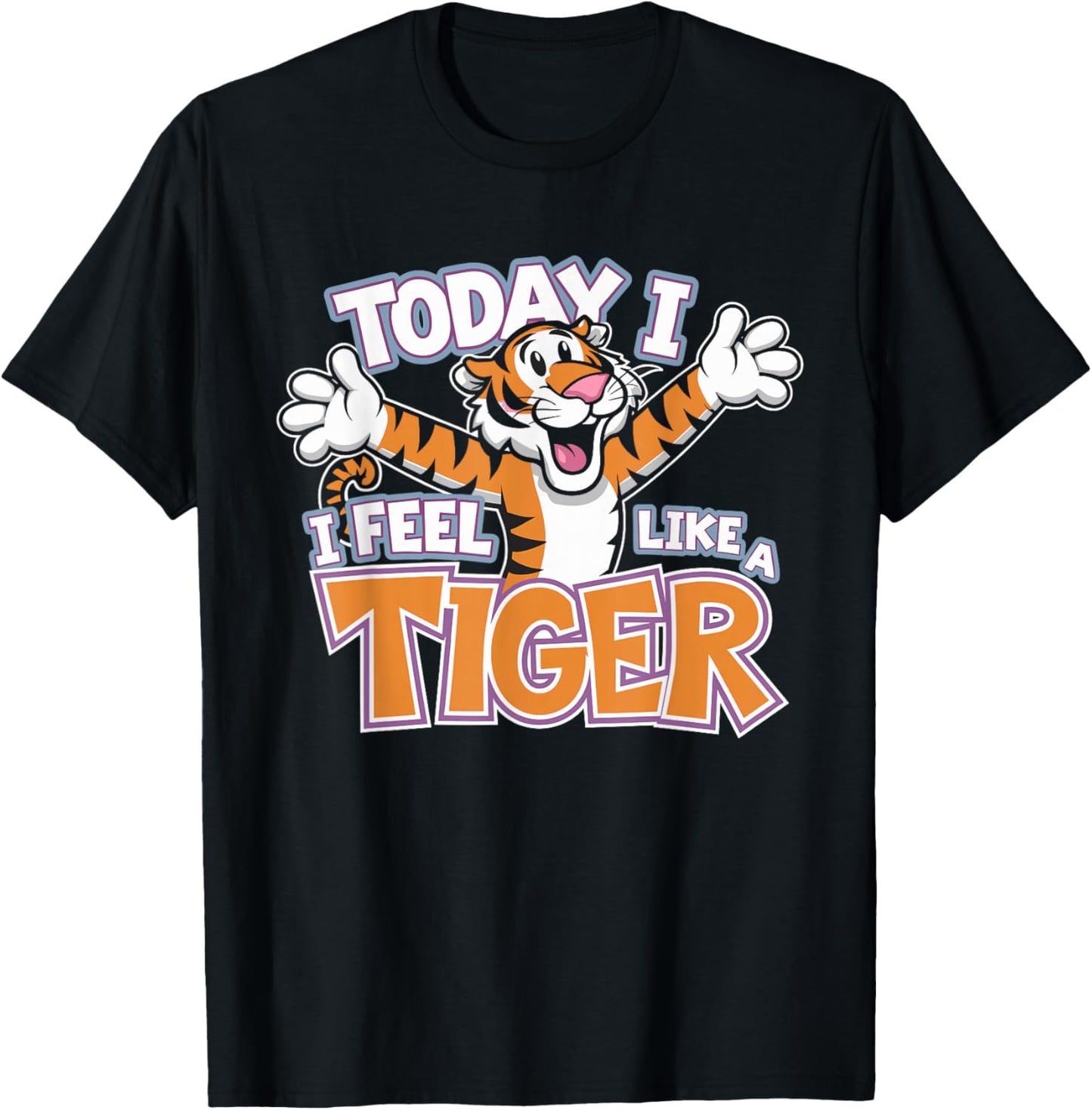 Today I feel like Tiger Design for Children | Kids Tiger T-Shirt - T-Shirt | Black