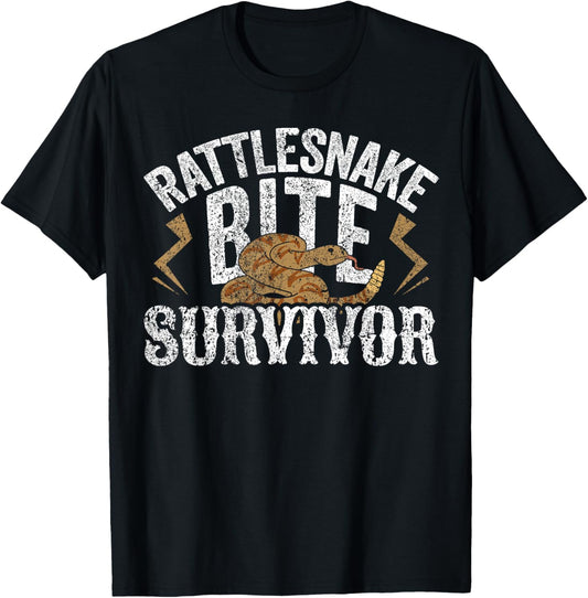 Rattlesnake Bite Survivor - Rattlesnake T-Shirt - T-Shirt | Black