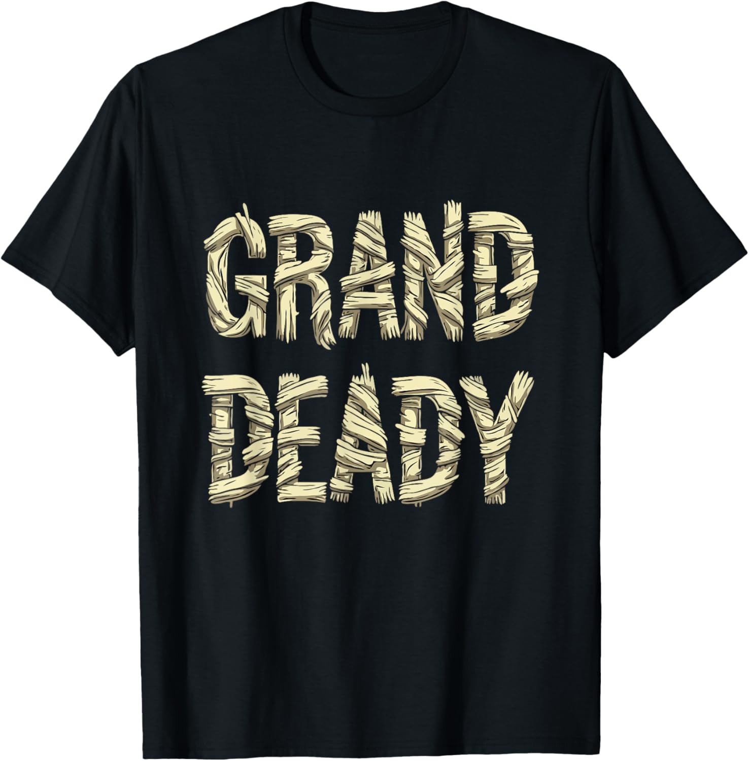 Funny Grand Mummy Matching Couple Halloween Family Costume T-Shirt - T-Shirt | Black