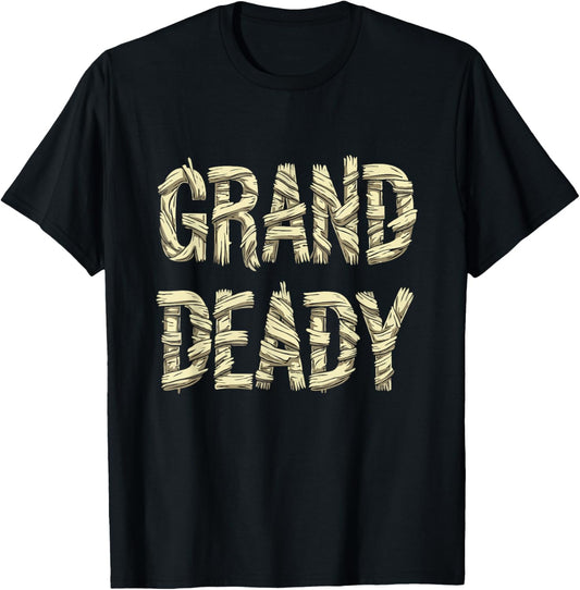 Funny Grand Mummy Matching Couple Halloween Family Costume T-Shirt - T-Shirt | Black