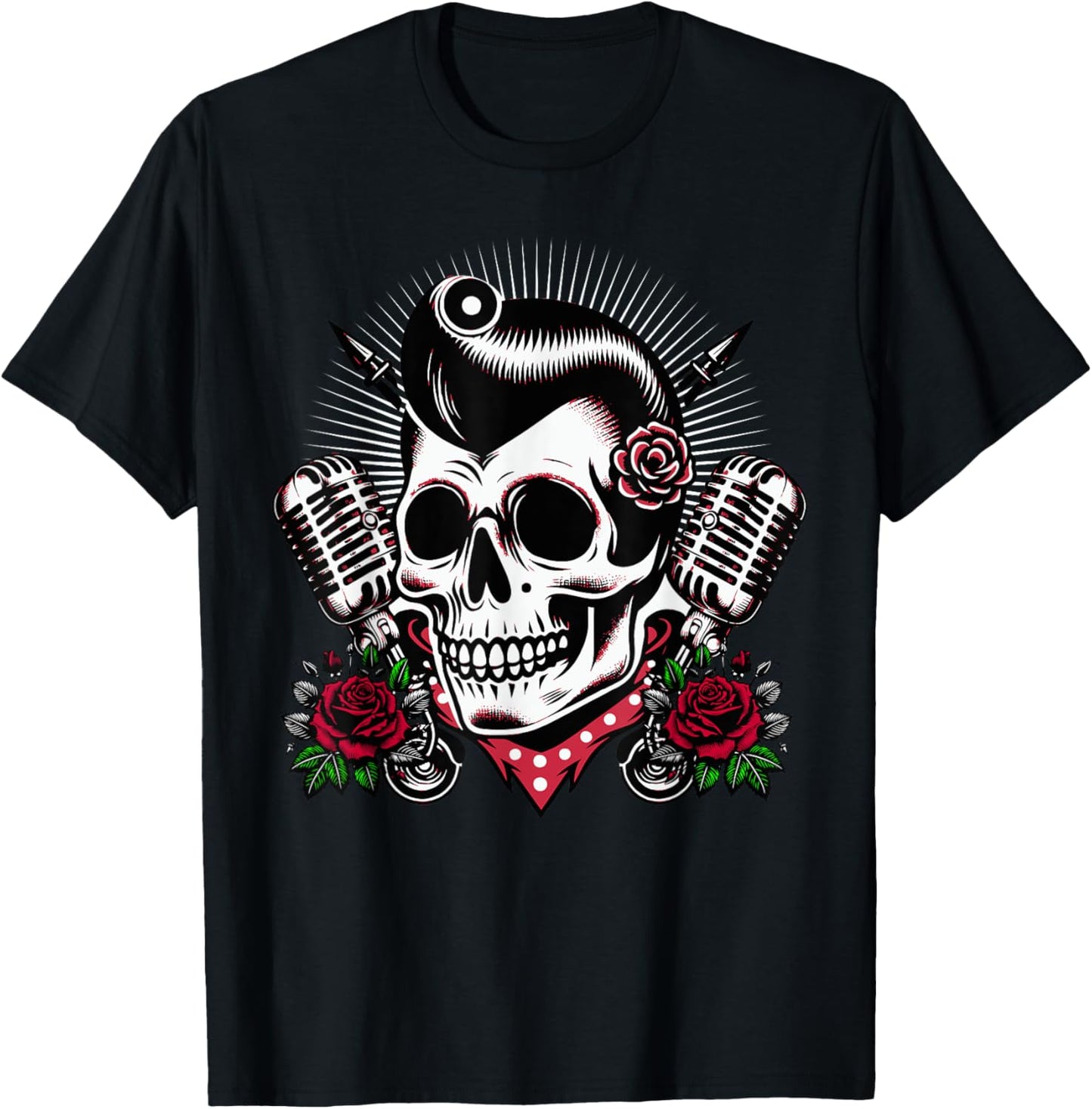 Rockabilly Greaser Rebel Gothic Psychobilly 50s Sock Hop T-Shirt - T-Shirt | Black