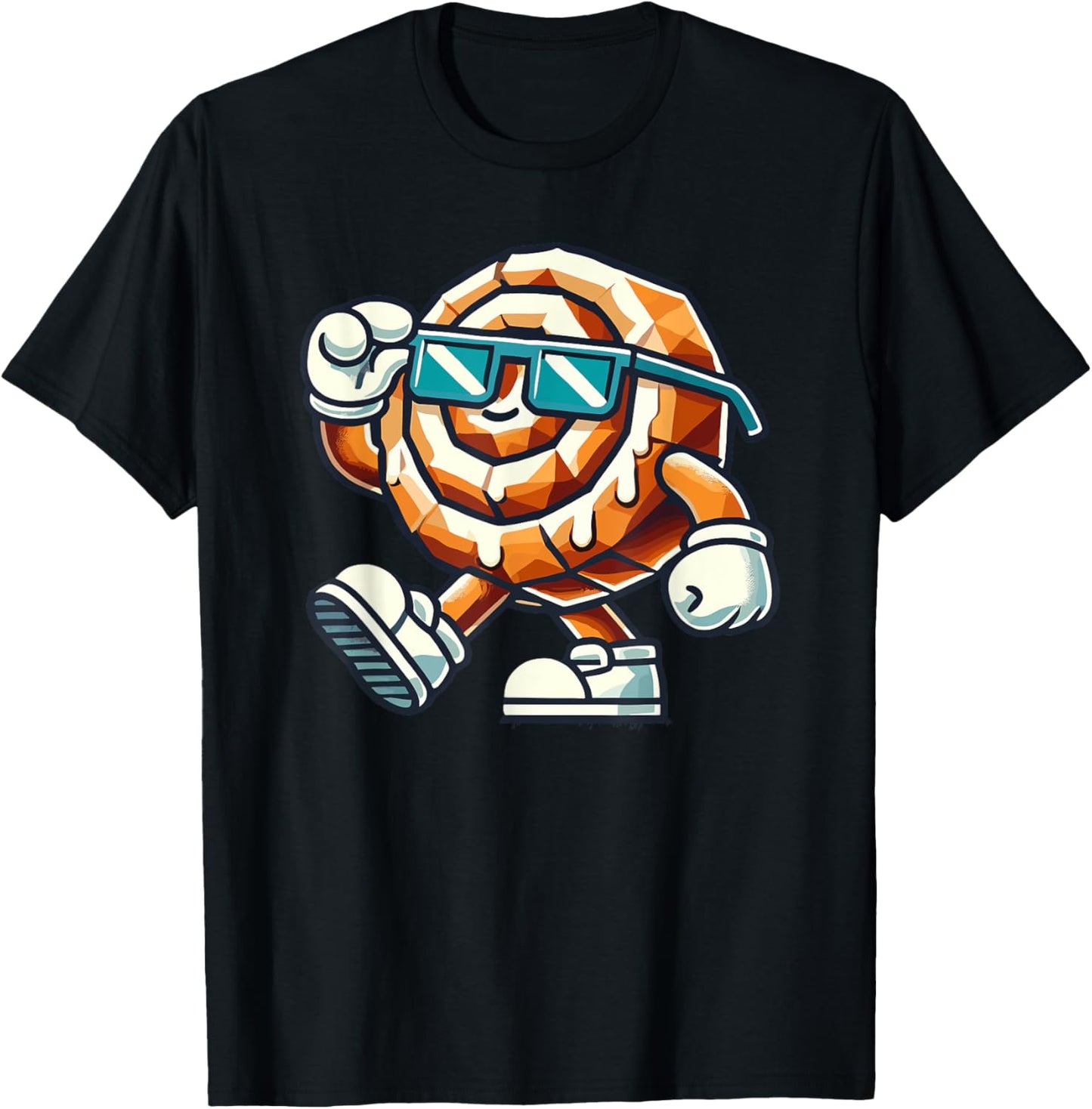 Geometric Art Sunglasses Cinnamon Roll Bake Baker Baking T-Shirt - T-Shirt | Black