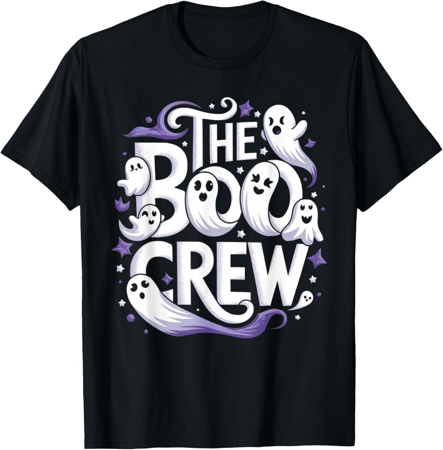 The Boo Crew Halloween Trick Treat Ghost Squad T-Shirt - T-Shirt | Black