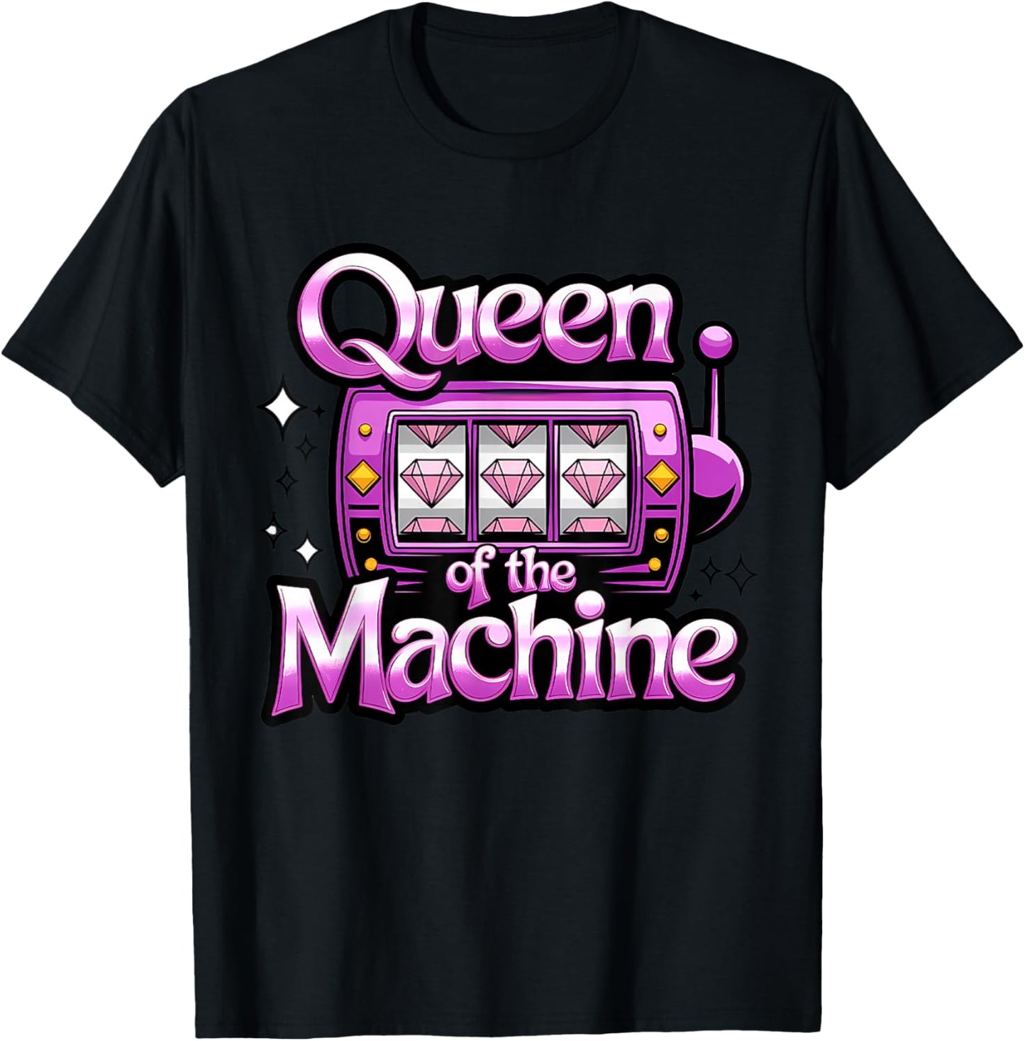 Slot Machine Queen Slots Casino Gambling Gambler Women T-Shirt - T-Shirt | Black