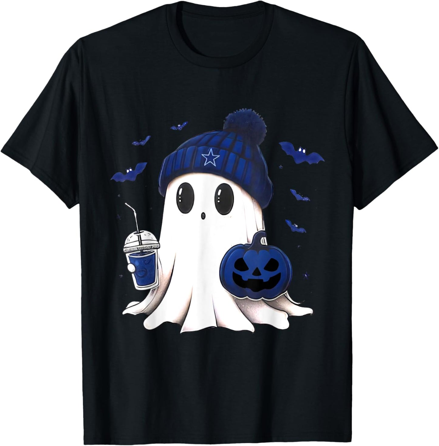Vintage Dallas Ghost Halloween Men Kids T-Shirt - T-Shirt | Black