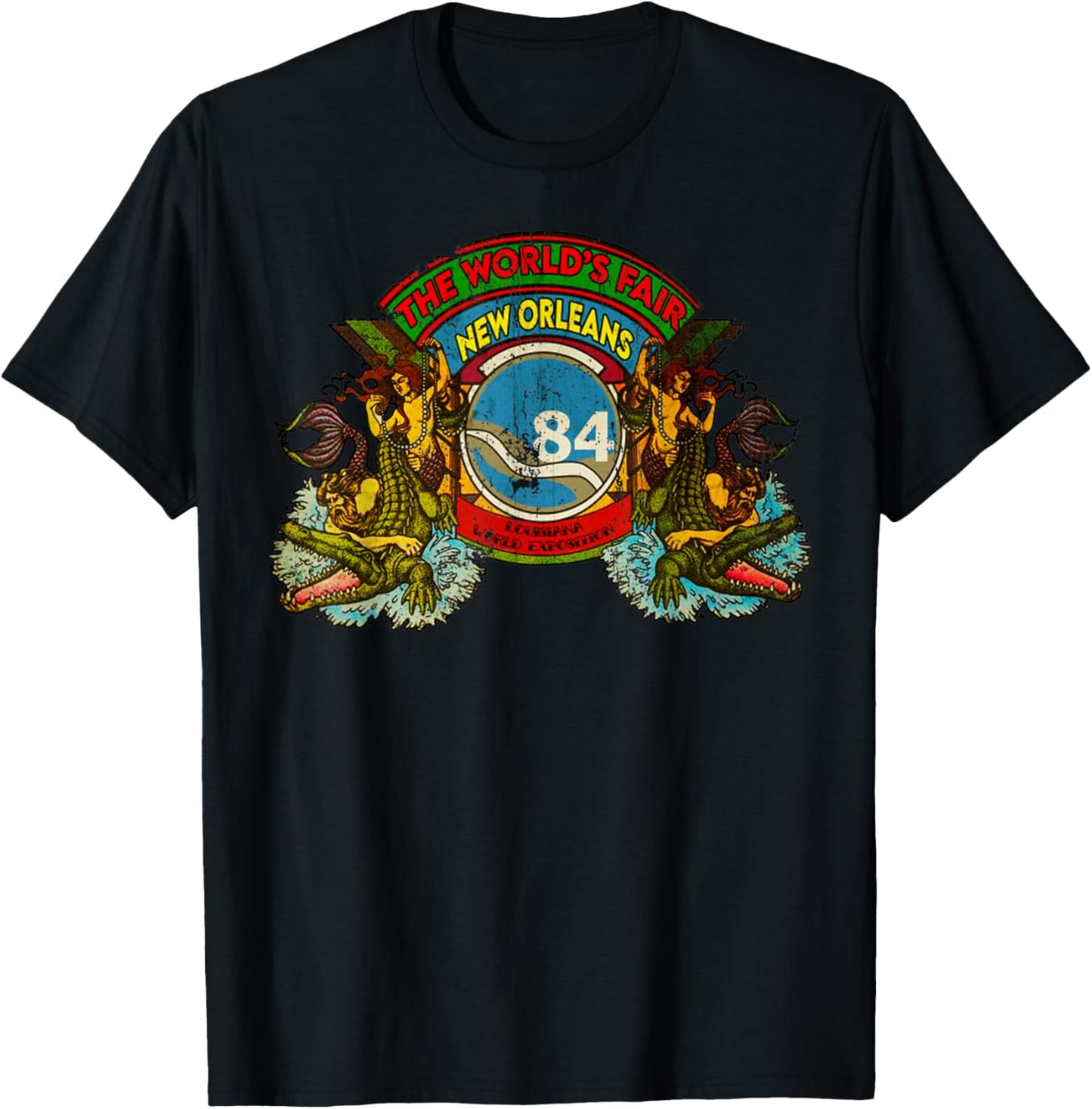 Retro Cool 1984 Vintage World Fair Louisiana T-Shirt - T-Shirt | Black