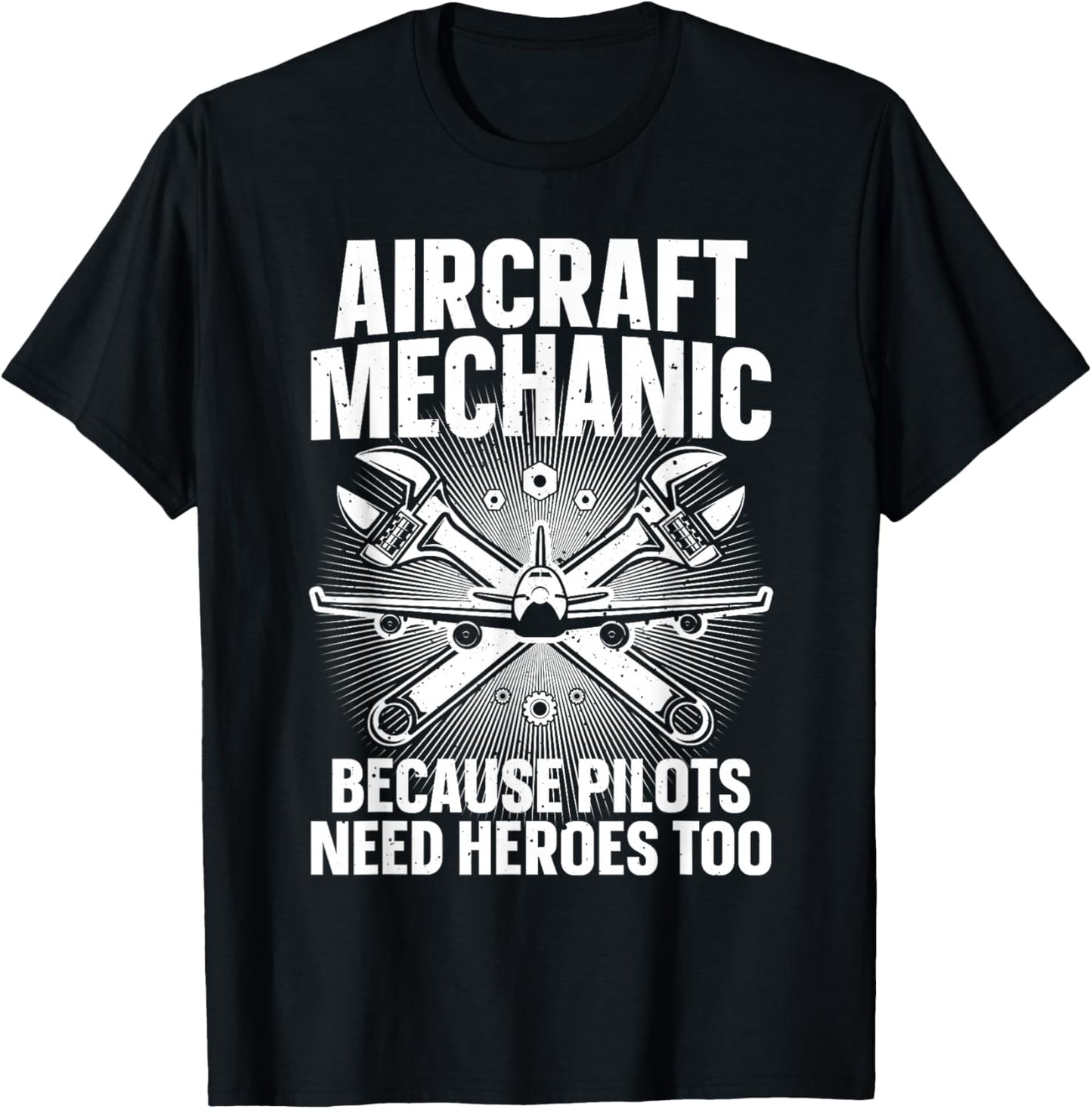 Cool Aircraft Mechanic Art Women Aviation Mechanic T-Shirt - T-Shirt | Black