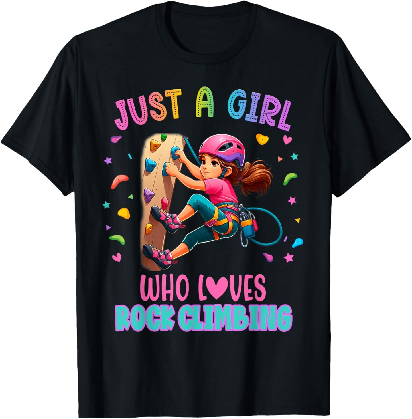 Rock Climbing Birthday Girl Bouldering T-Shirt - T-Shirt | Black