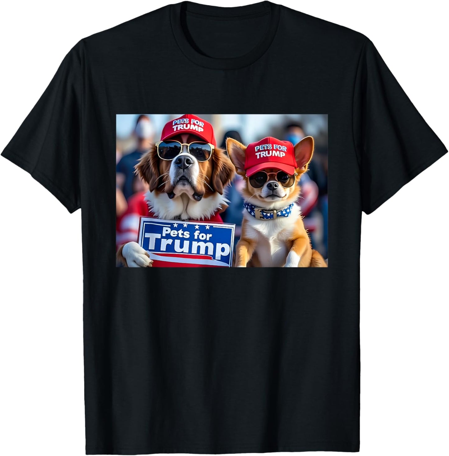 Donald Trump Make Dogs Safe Again Red Hat 2024 Debate Funny T-Shirt - T-Shirt | Black