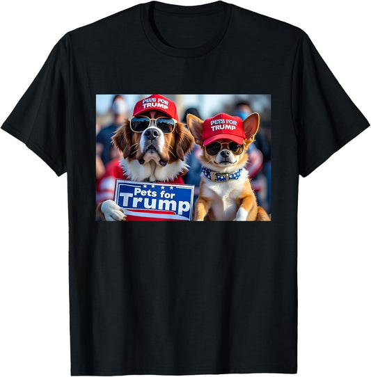 Donald Trump Make Dogs Safe Again Red Hat 2024 Debate Funny T-Shirt - T-Shirt | Black