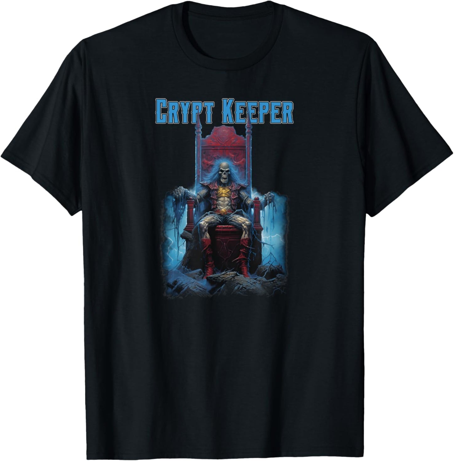 Crypt Keeper Gothic Skeleton Halloween T-Shirt - T-Shirt | Black