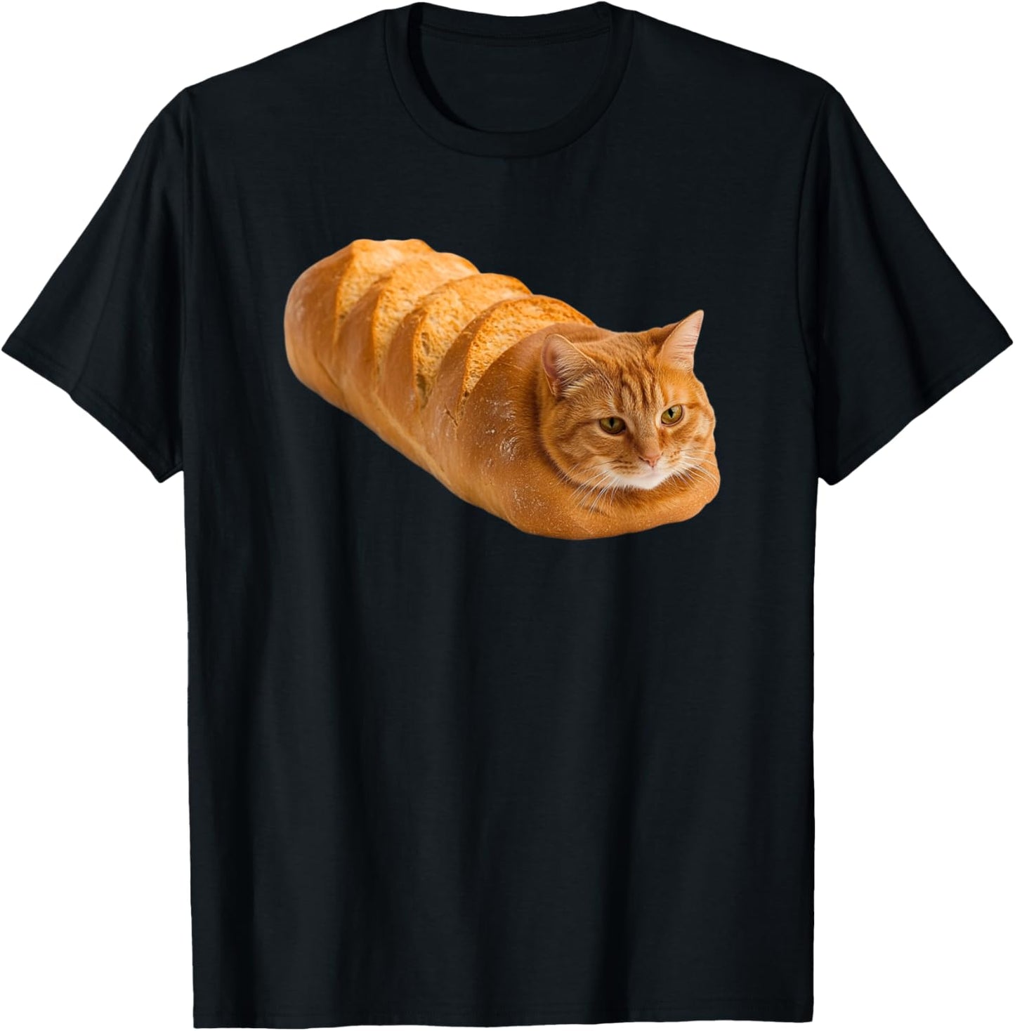 Freshly Baked Cat Loaf Bread Kitten T-Shirt - T-Shirt | Black