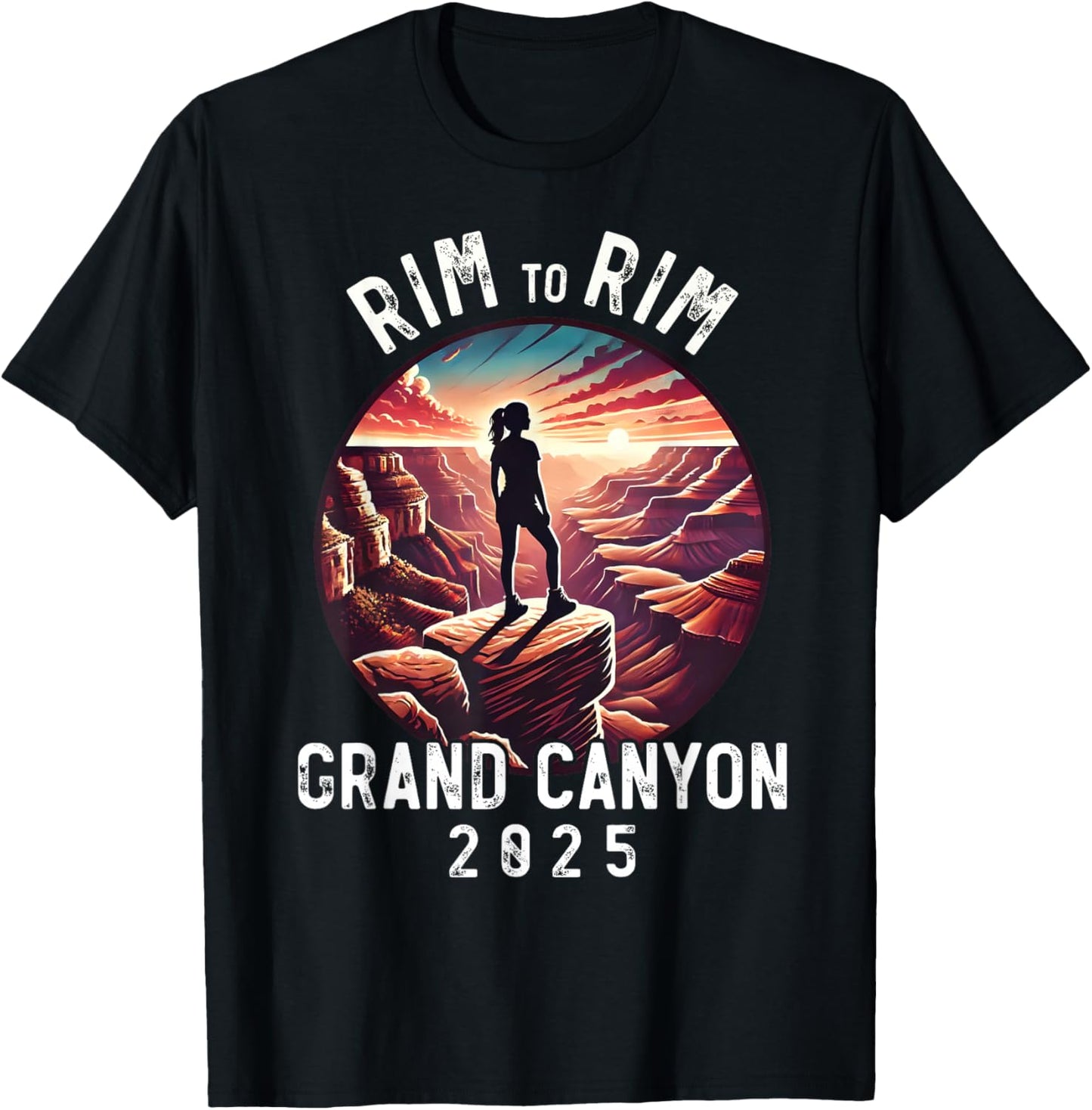 Rim - Rim Grand Canyon, I Hiked The Grand Canyon 2025, Women T-Shirt - T-Shirt | Black