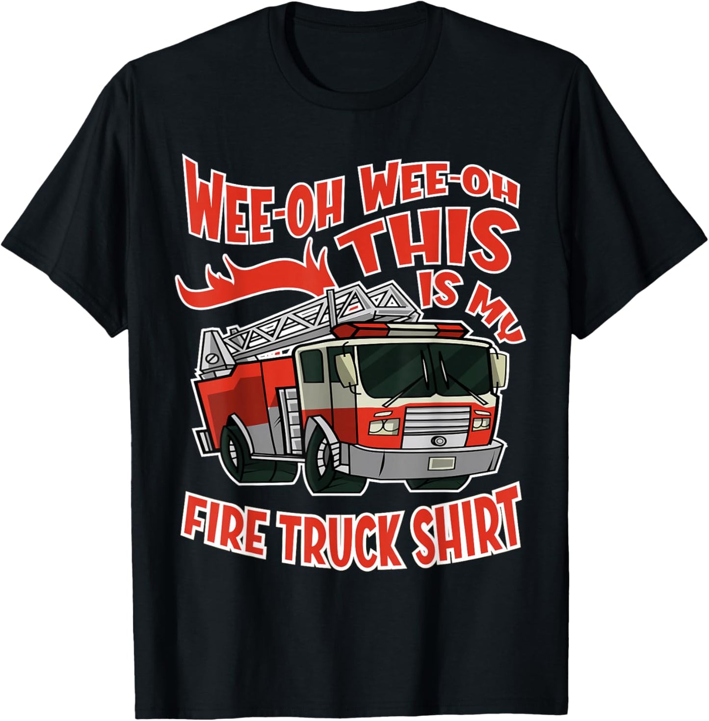 Firetruck Toddler | This Is My Fire Truck Firefighter Kids T-Shirt - T-Shirt | Black