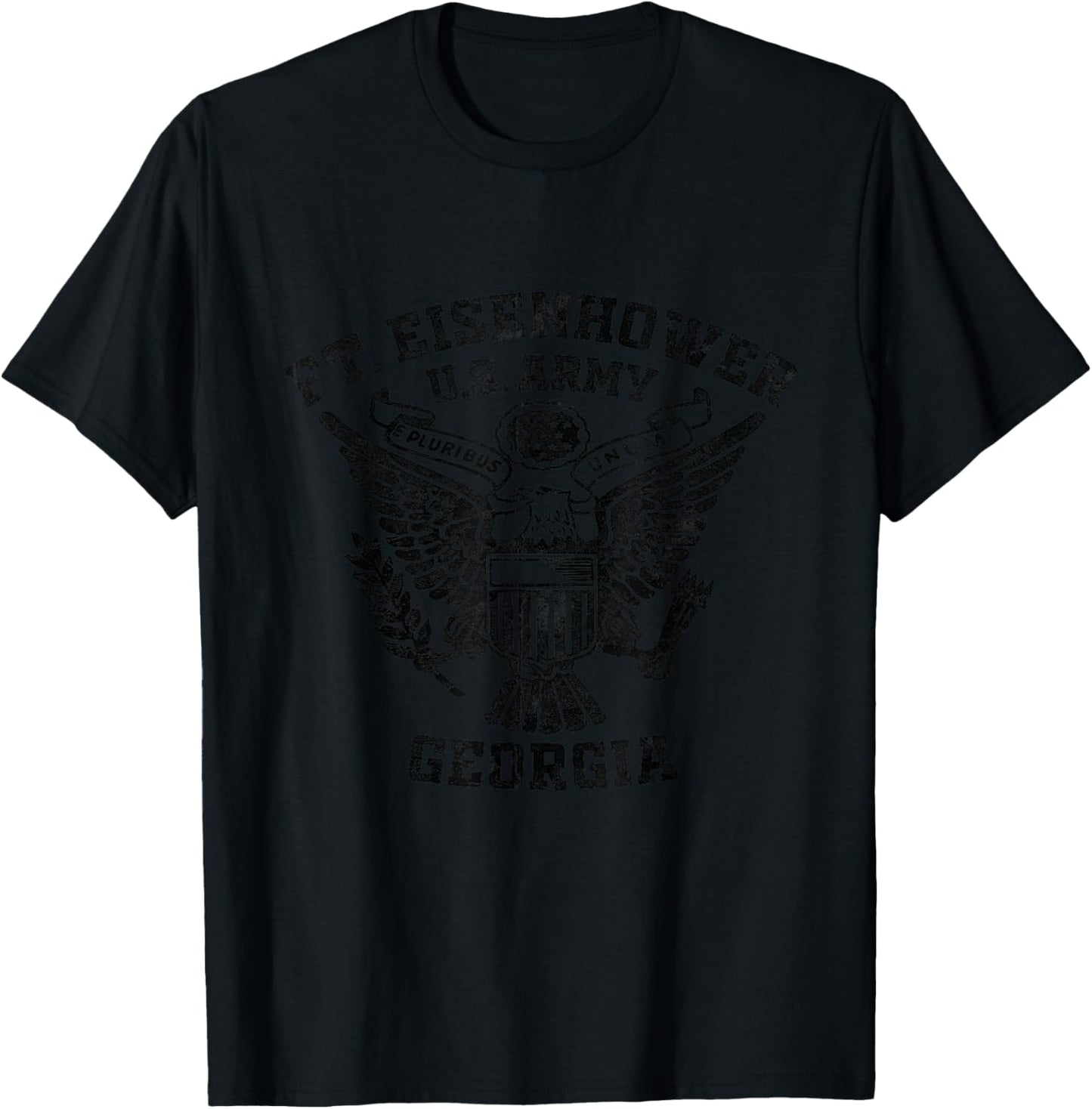 Fort Eisenhower US Military Base Georgia GA Ft Eisenhower T-Shirt - T-Shirt | Black
