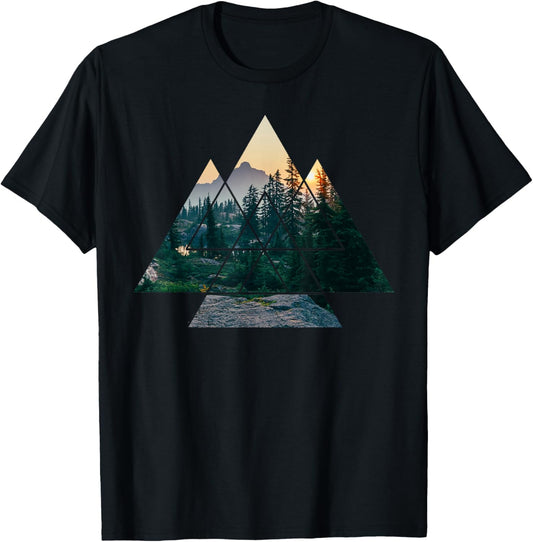 Forest Nature Square Protection Mountain Environment Tree T-Shirt - T-Shirt | Black