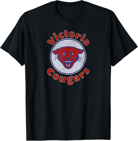 Defunct Hockey Team Victoria Cougars Hockey Fifties Hockey T-Shirt - T-Shirt | Black