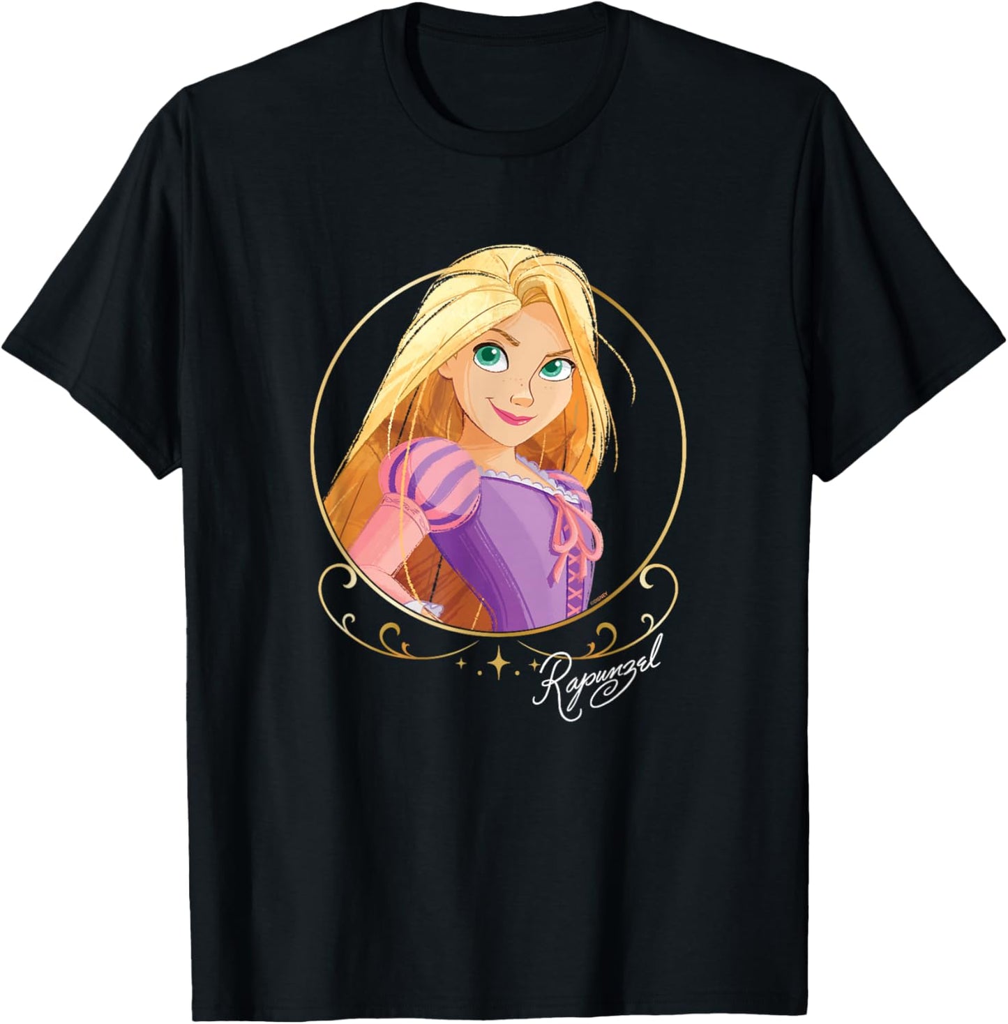 Disney Princess Royalty Group Matching Rapunzel 2-Sided T-Shirt - T-Shirt | Black