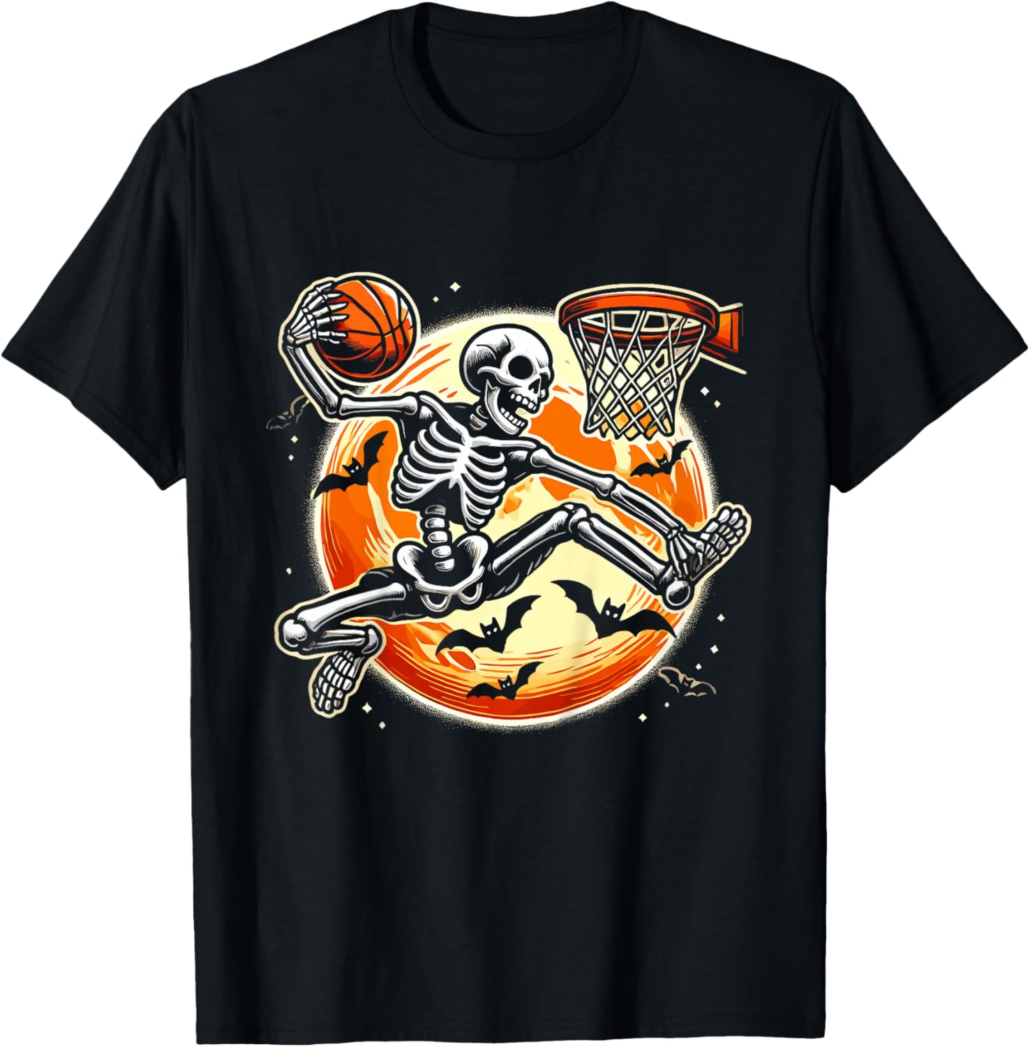 Kids Skeleton Basketball Boys Halloween Shirts Kids Boys T-Shirt - T-Shirt | Black
