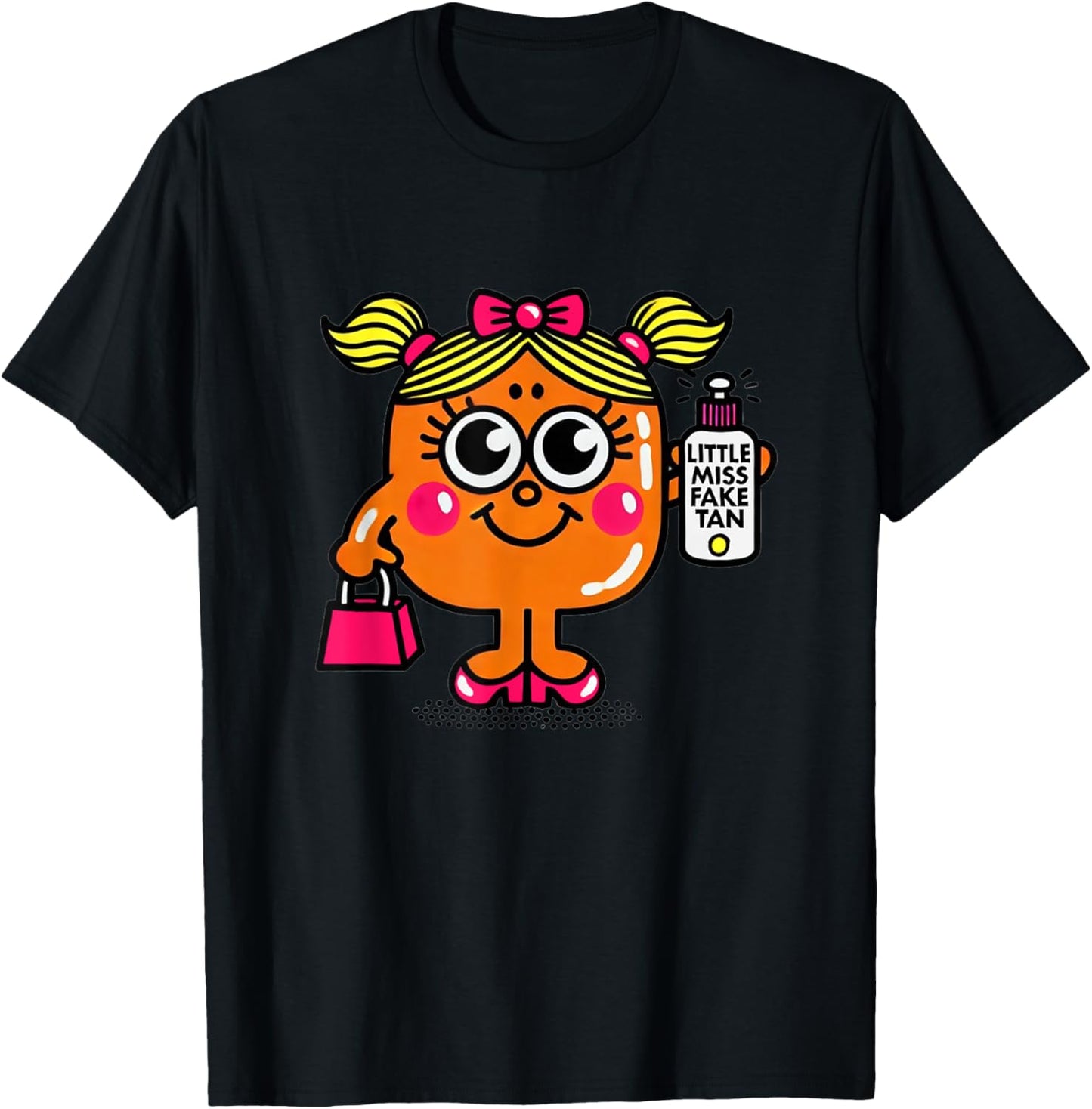 Little Miss Fake Tan Funny Beauty Self-Tanning Humor T-Shirt - T-Shirt | Black