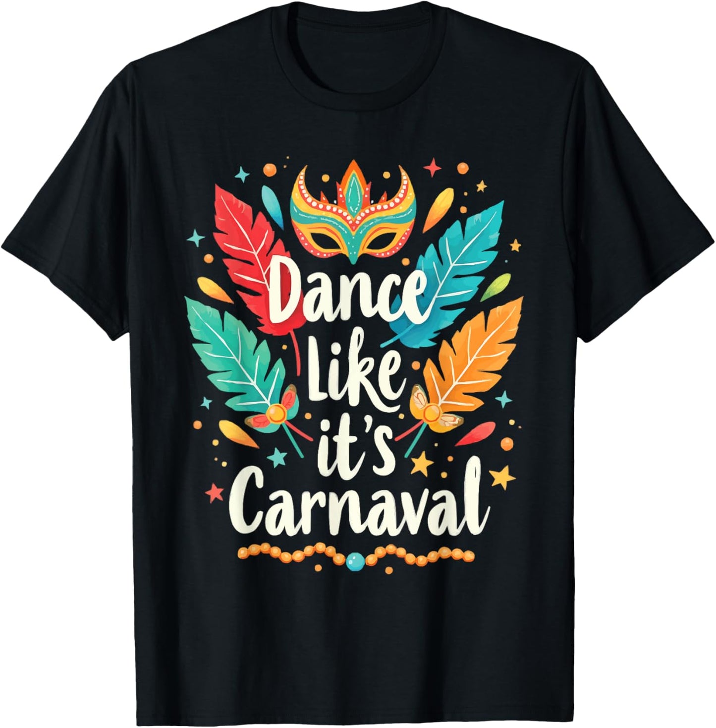 Carnival In Brazil Samba Parade Rhythm Feather Brazilian T-Shirt - T-Shirt | Black