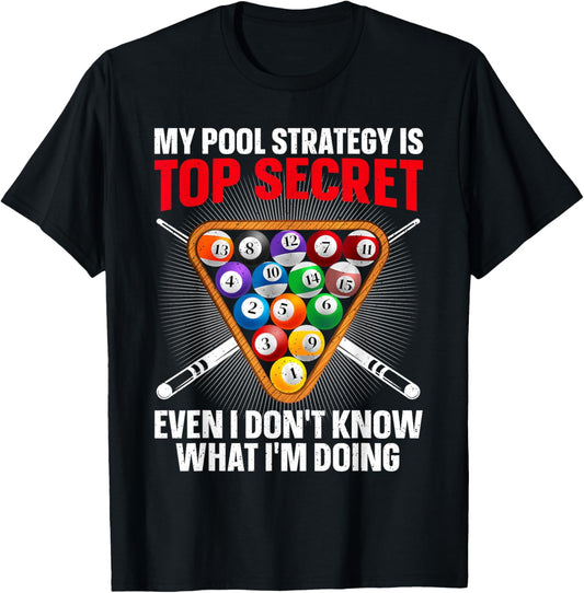 Funny Pool Player Design Women 8 Ball Billiard Lover T-Shirt - T-Shirt | Black