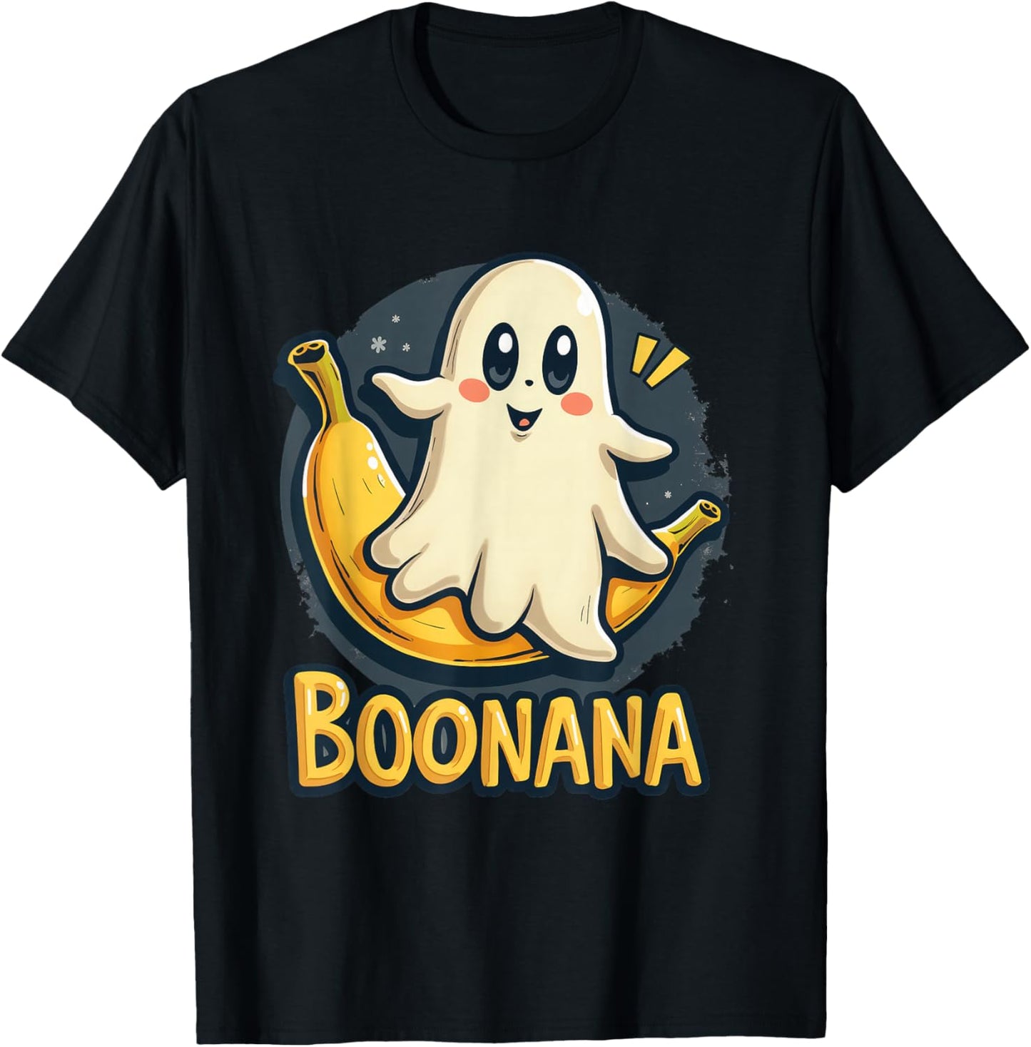 Boonana Halloween Cute Ghost Banana Fun Spooky Kawaii T-Shirt - T-Shirt | Black