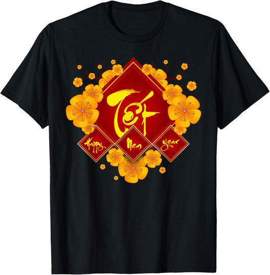 Happy Tet Holiday 2026 Chuc Mung Nam Moi Xuan Binh Ngo 2026 T-Shirt - T-Shirt | Black