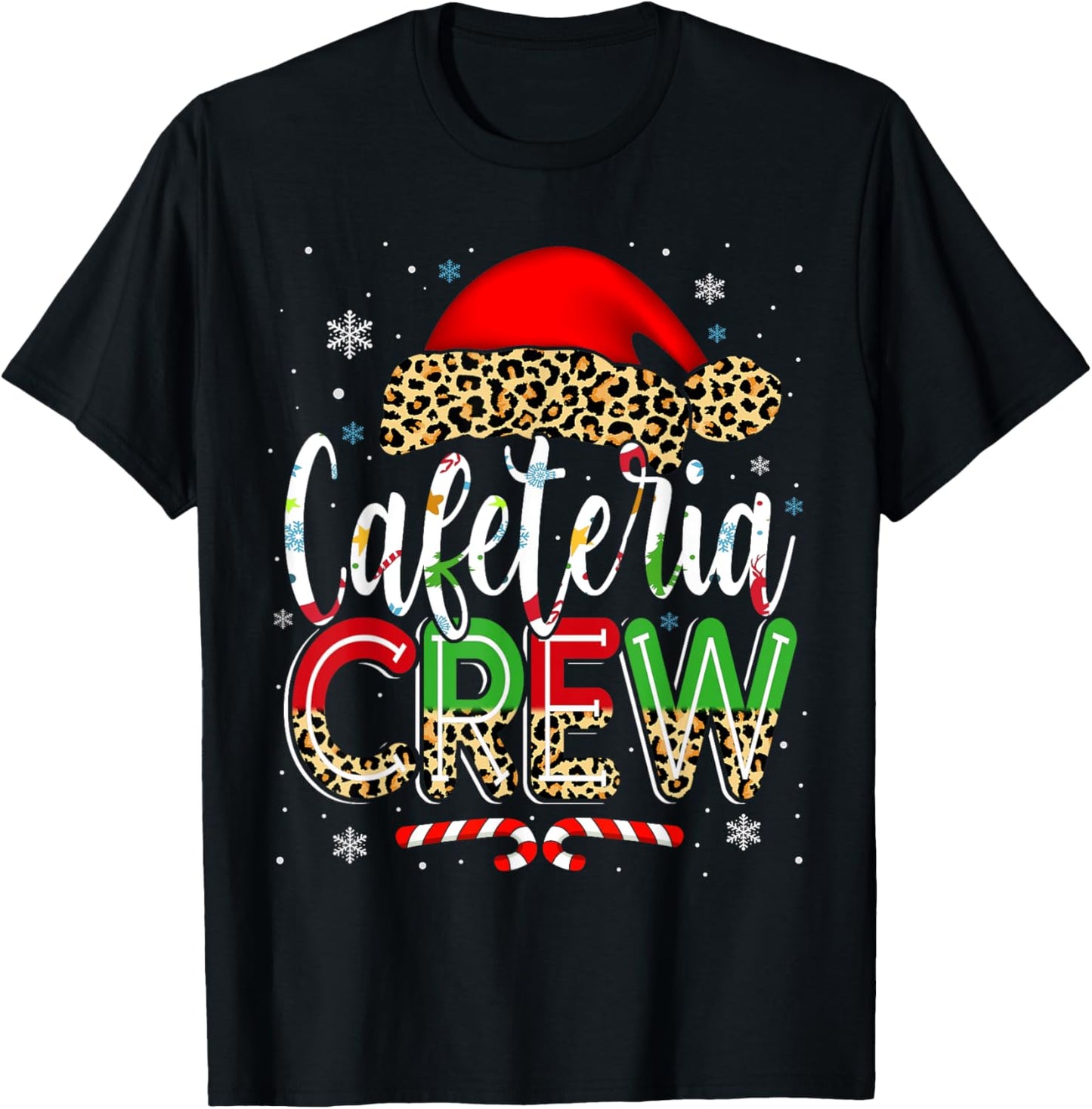 Cafeteria Crew Christmas Lunch Lady Xmas Ugly Sweater T-Shirt - T-Shirt | Black