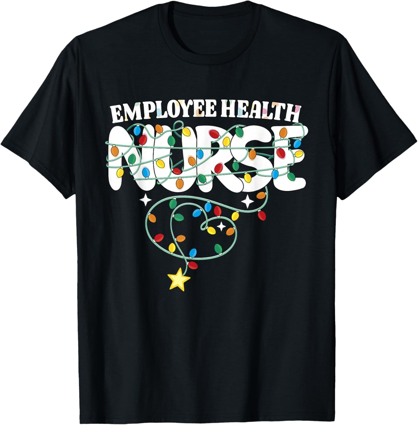 Employee Health Nurse Christmas Occupational Health RN Squad T-Shirt - T-Shirt | Black