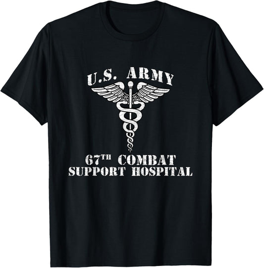 67th Combat Support Hospital Veterans Day Vintage Gifts T-Shirt - T-Shirt | Black