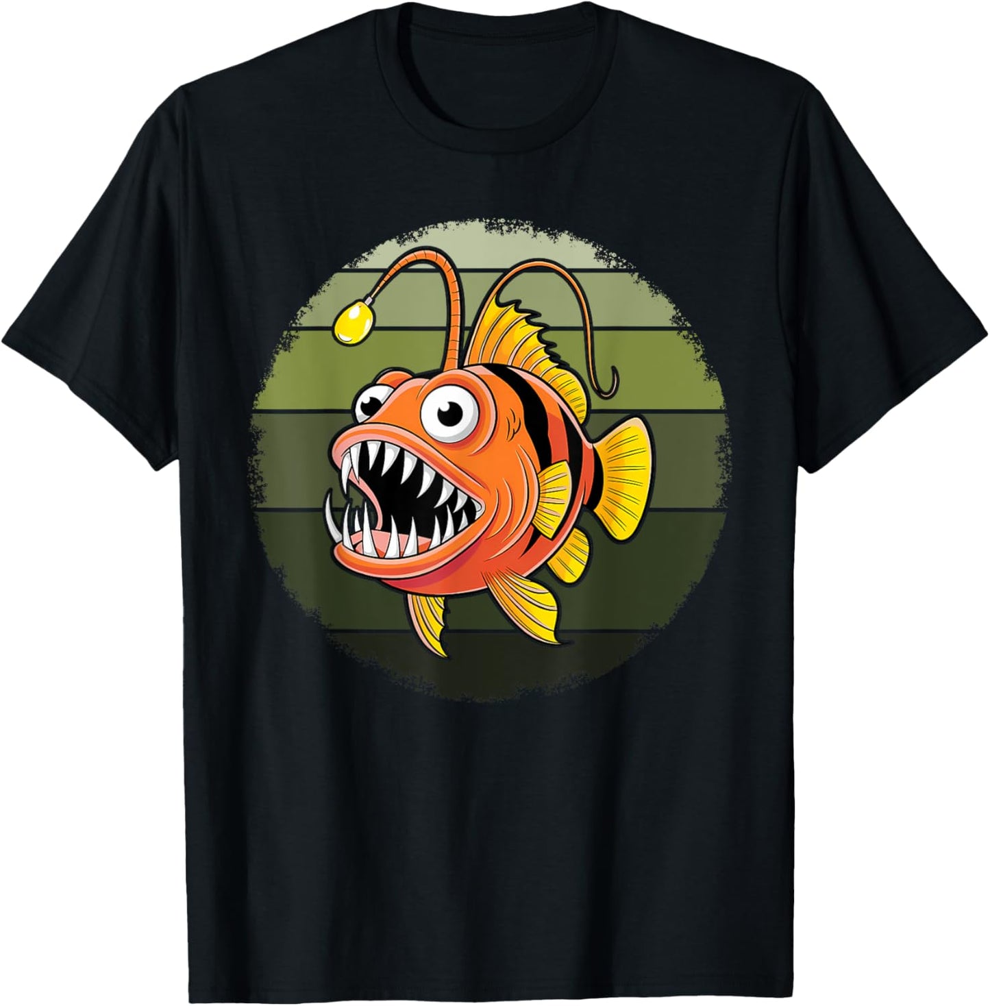 Anglerfish Deep Sea Creatures Angler Fish Sea Monster T-Shirt - T-Shirt | Black