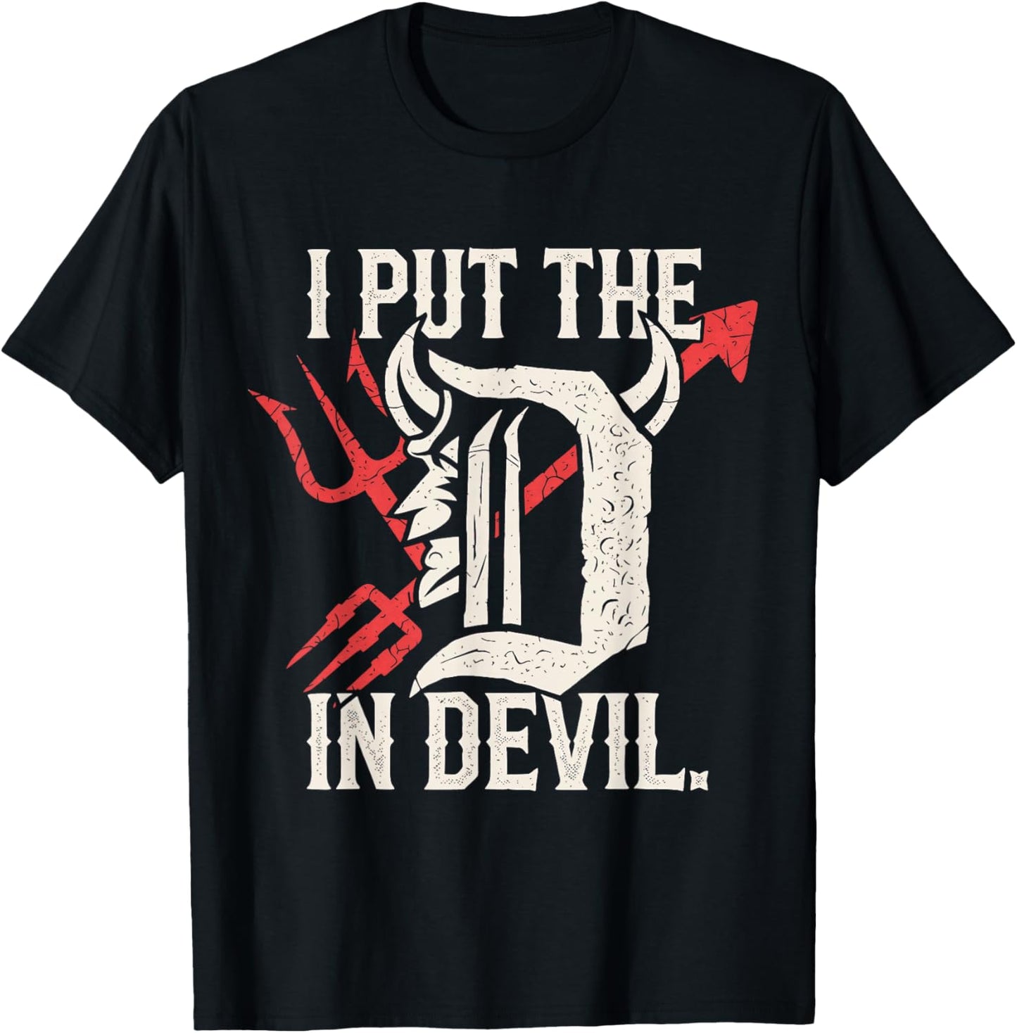 I Put The D in Devil Matching Couple Funny Halloween T-Shirt - T-Shirt | Black