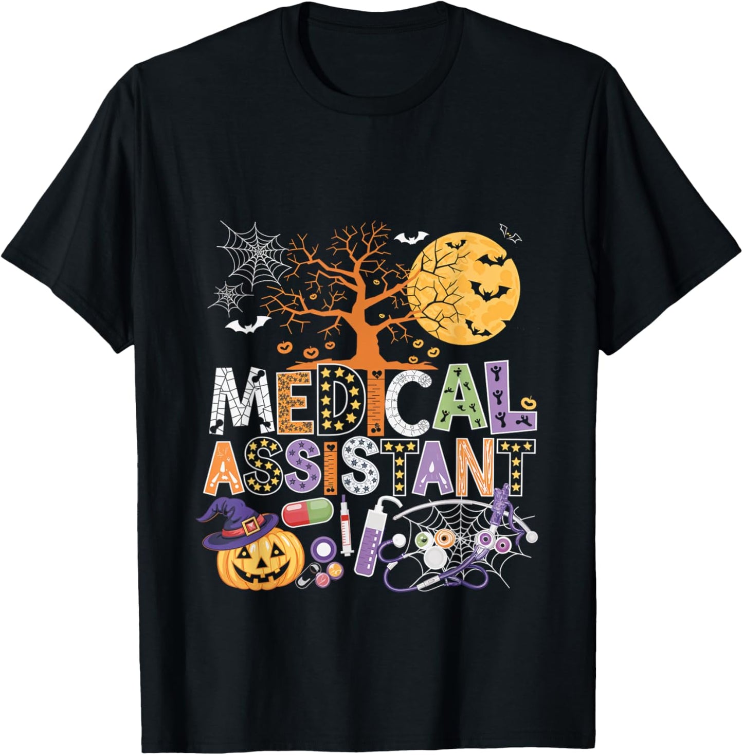 Medical Assistant Halloween Medical Nurse Costume Fun T-Shirt - T-Shirt | Black