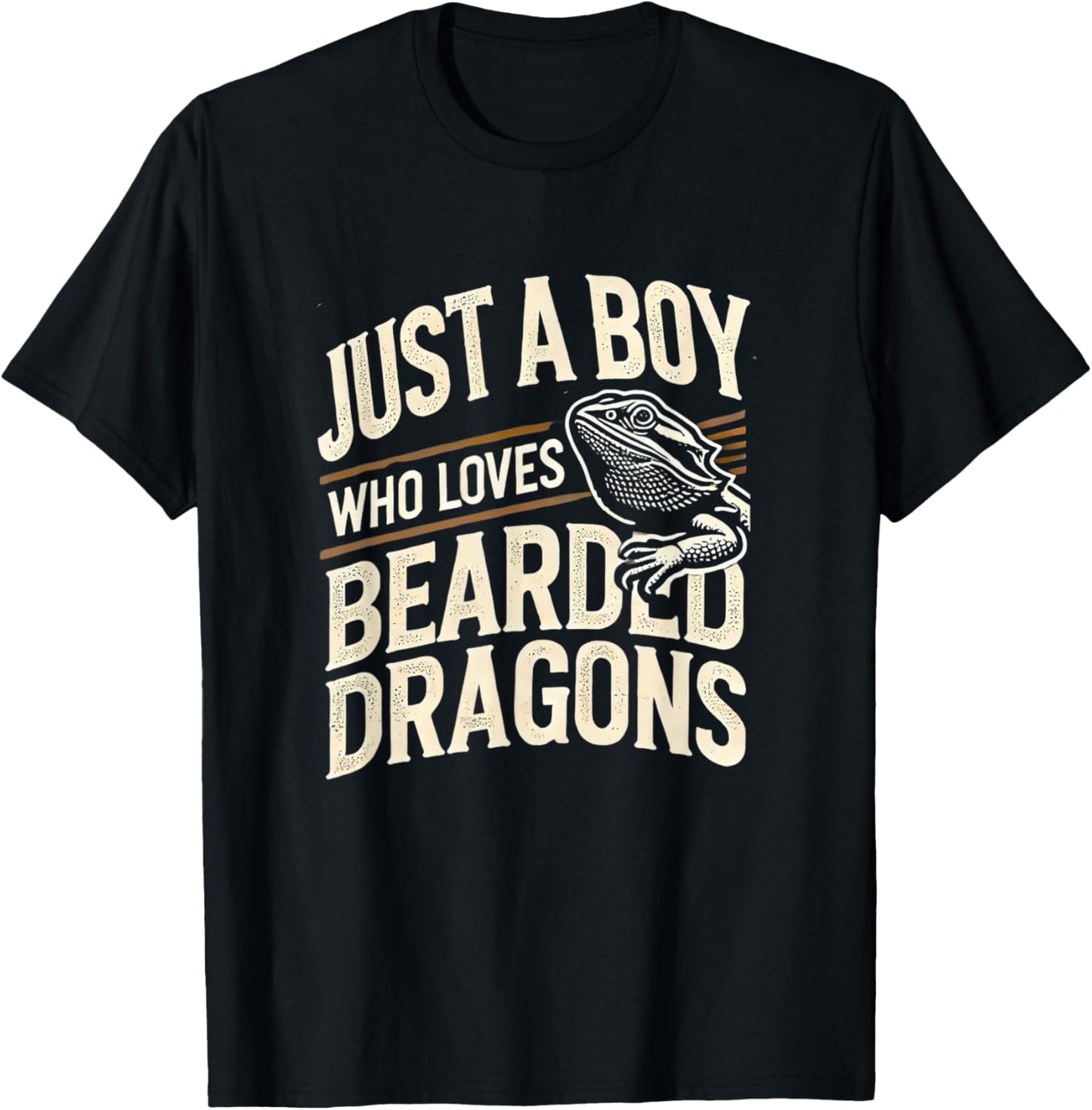 Bearded Dragon Shirt Boys Pogona Reptile Bearded Dragons T-Shirt - T-Shirt | Black