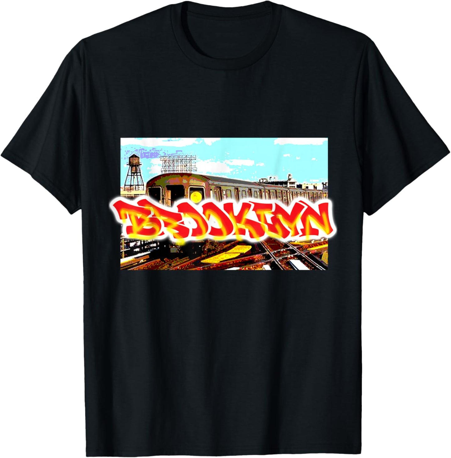 Brooklyn New York Hip Hop NYC Old School Subway Graffiti T-Shirt - T-Shirt | Black