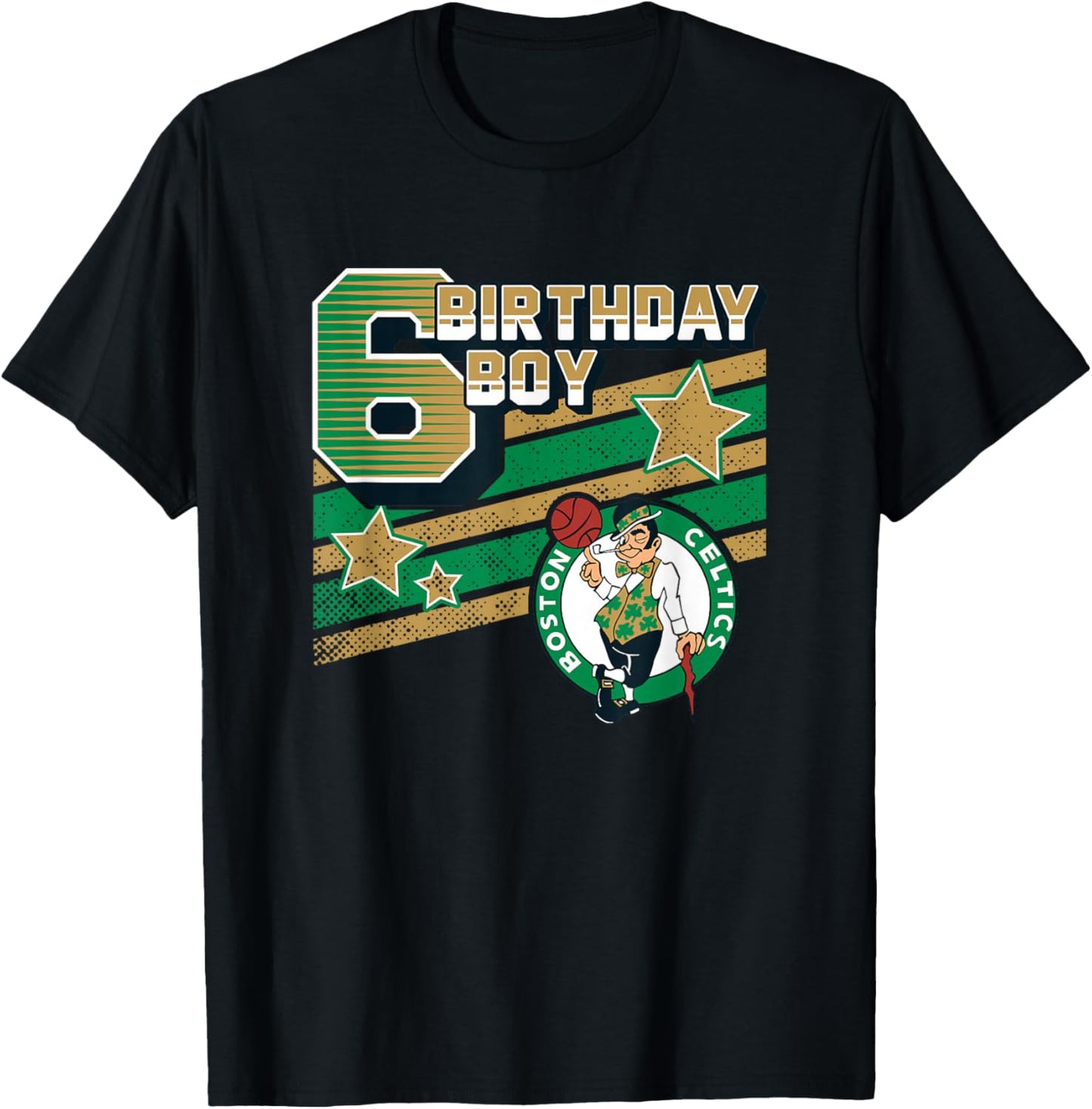 NBA Boston Celtics 6th Birthday Boy T-Shirt - T-Shirt | Black
