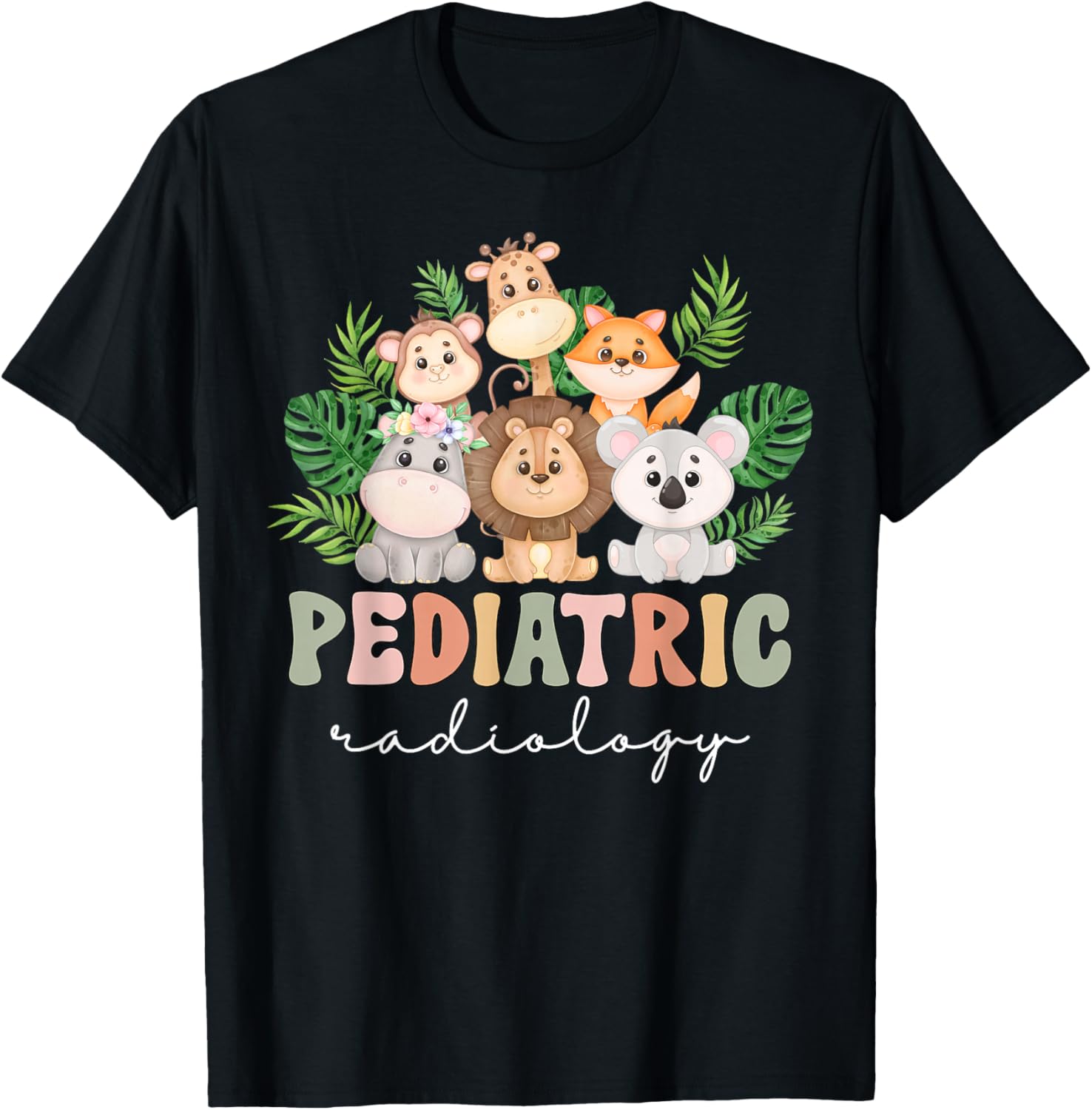 Cute Animals Pediatric Radiology PEDS Radiologist X-ray T-Shirt - T-Shirt | Black