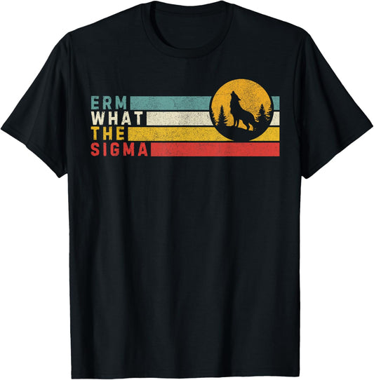 What The Sigma Teen Slang For A Cool Dude Meme Alpha Wolf T-Shirt - T-Shirt | Black