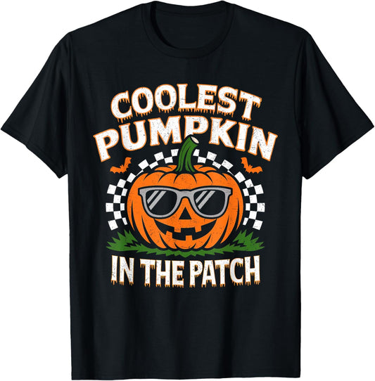 Funny Halloween Shirt For Kids Boys Toddler Pumpkin Patch T-Shirt - T-Shirt | Black