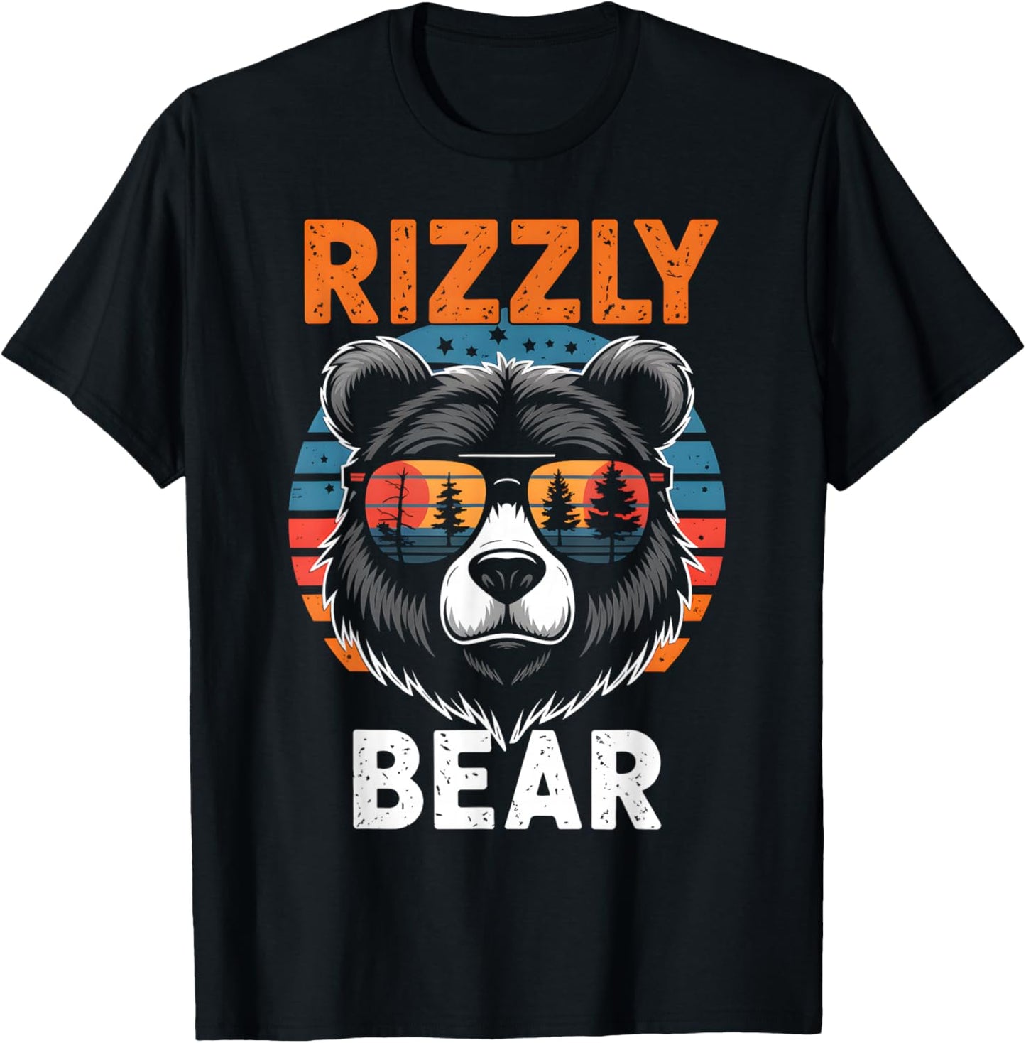 Rizzly Bear Funny Gen Alpha Viral Influencer Slang T-Shirt - T-Shirt | Black