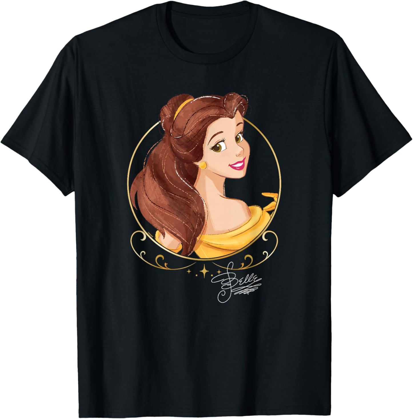 Disney Princess Royalty Group Matching Belle 2-Sided T-Shirt - T-Shirt | Black