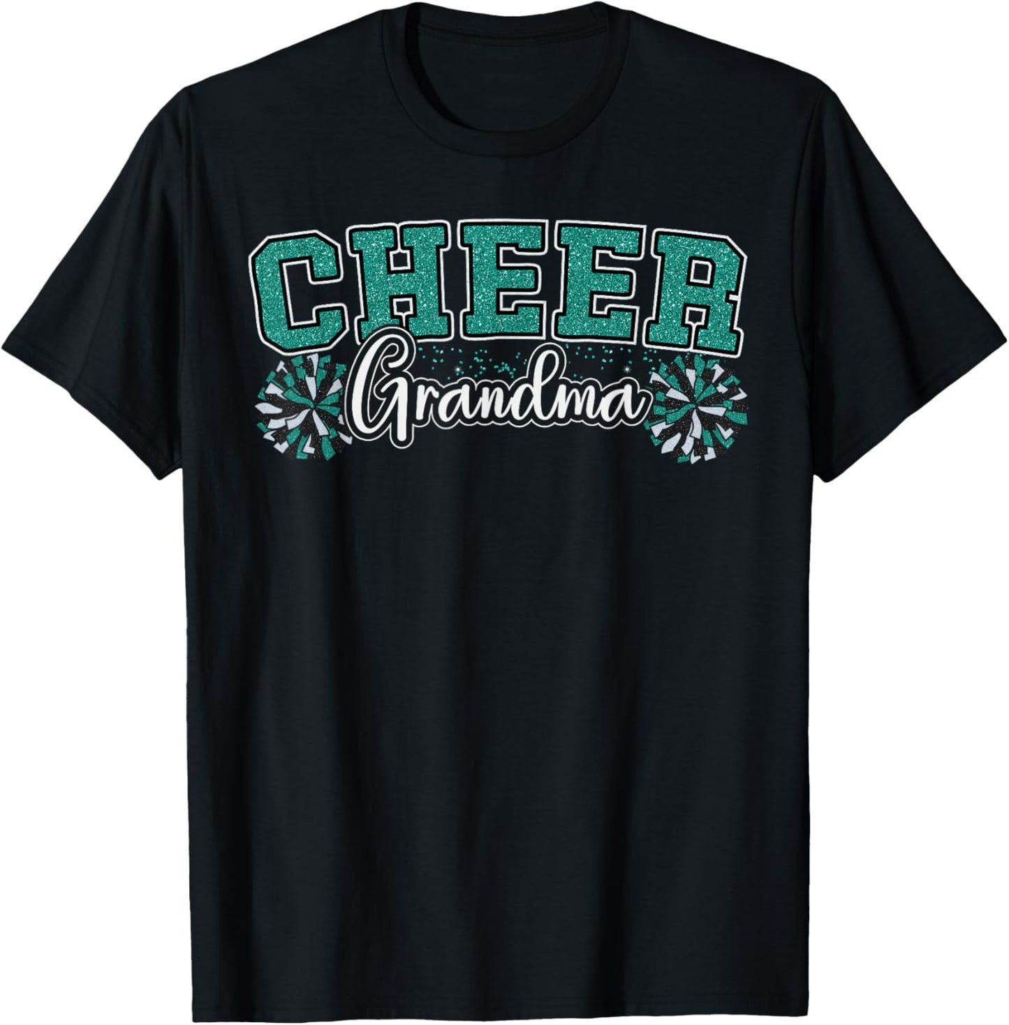 Cheer Grandma My Favorite Cheerleader Calls Me G-ma Green T-Shirt - T-Shirt | Black