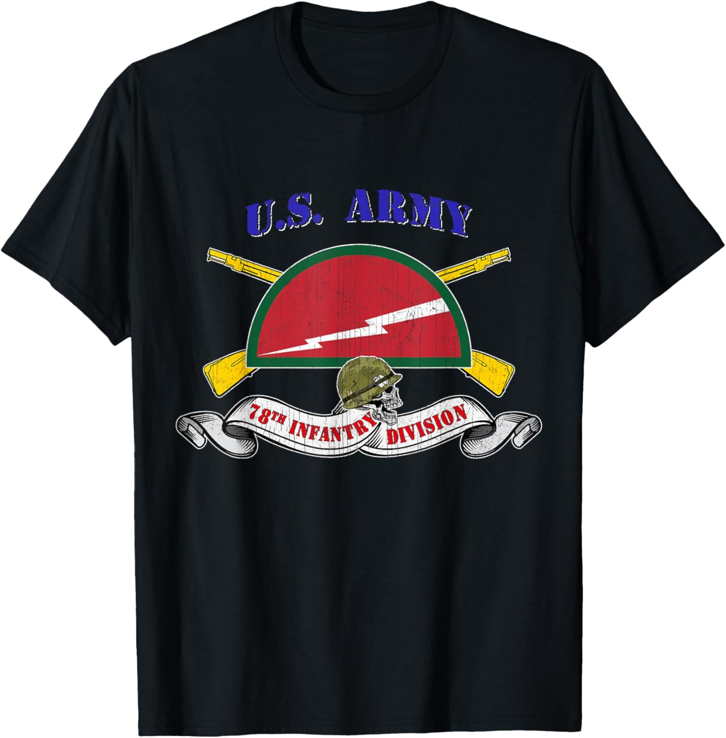 78th Infantry Division 78th ID Veteran Vintage Gifts T-Shirt - T-Shirt | Black