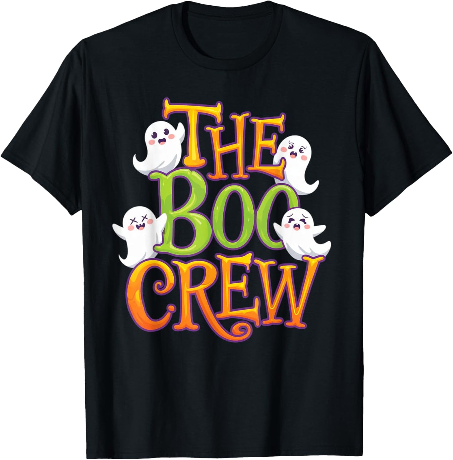 Halloween Ghost The Boo Crew T-Shirt - T-Shirt | Black