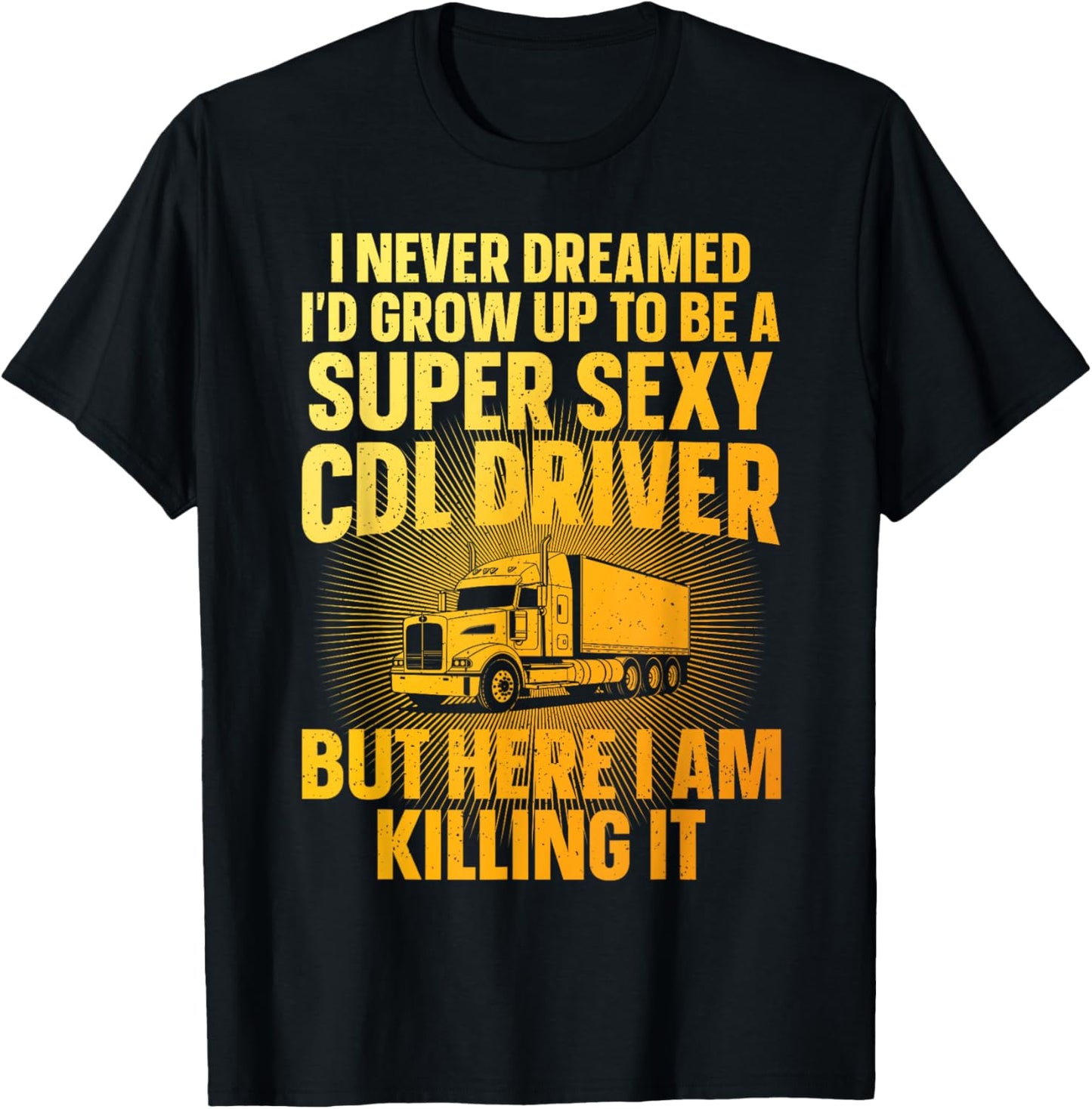 Cool CDL Driver Art Women Trucking CDL Truck Driver T-Shirt - T-Shirt | Black