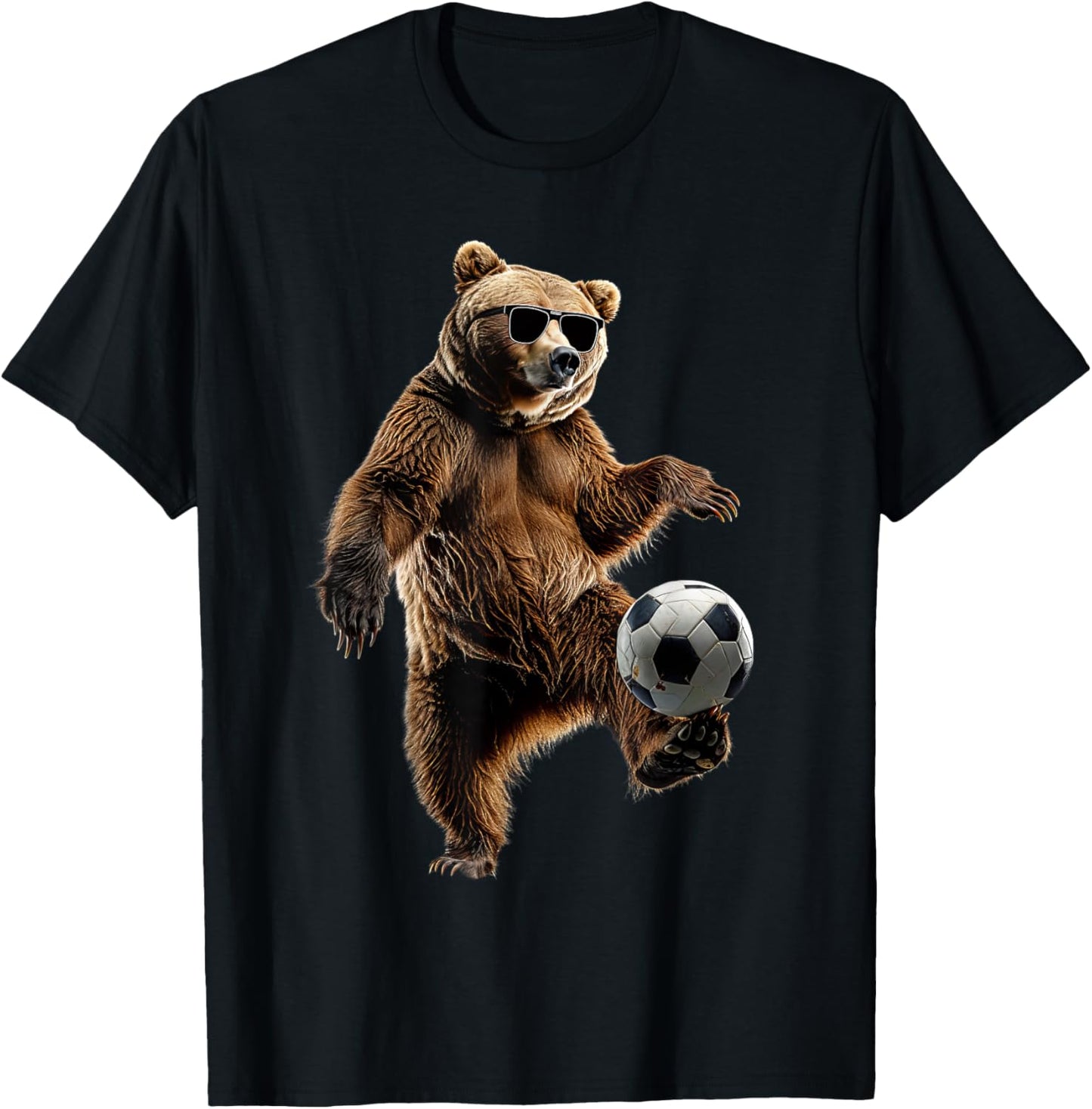 Bear Soccer T-Shirt - T-Shirt | Black