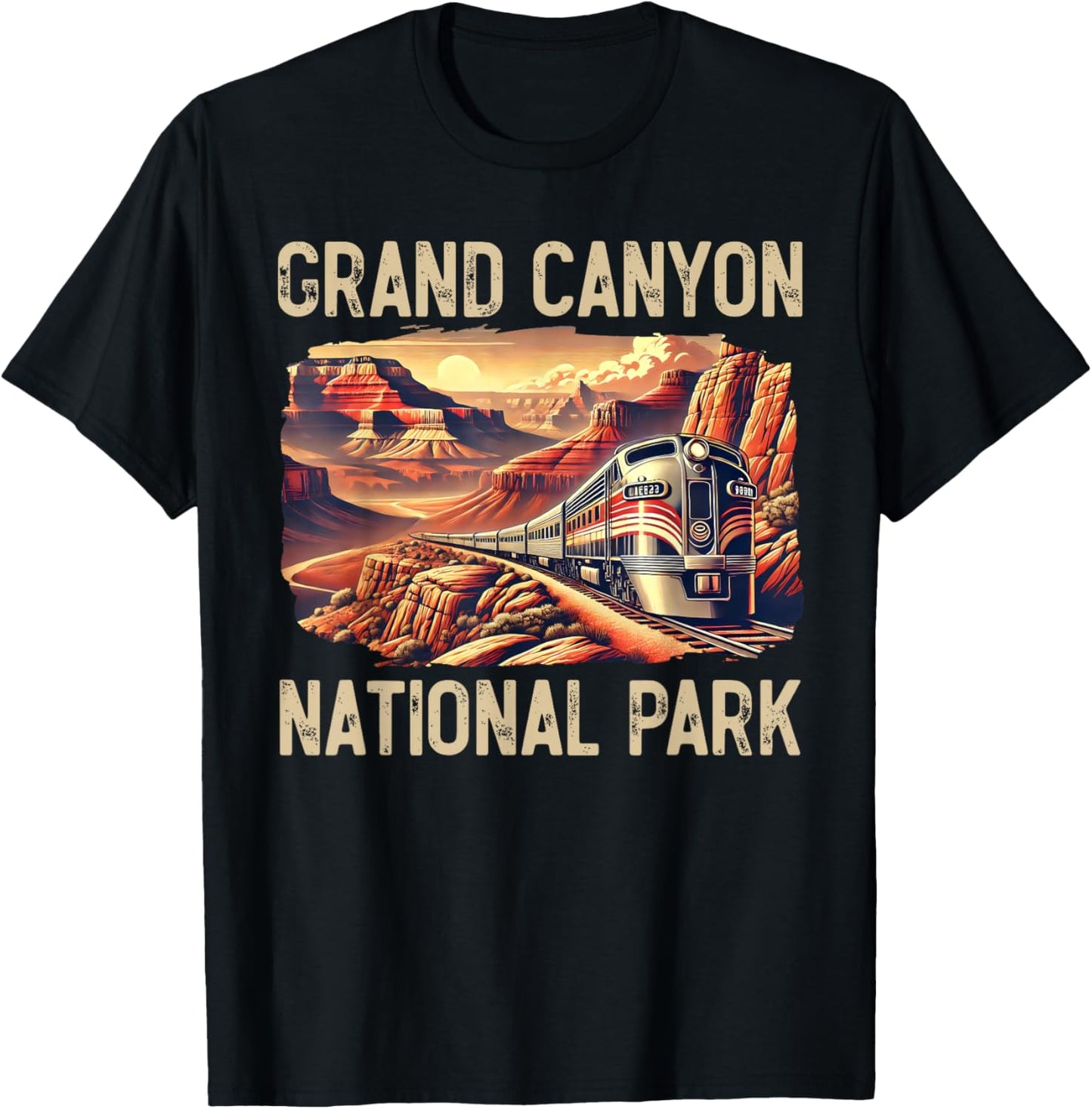 Grand Canyon Train Williams Arizona Railway Vintage Railroad T-Shirt - T-Shirt | Black