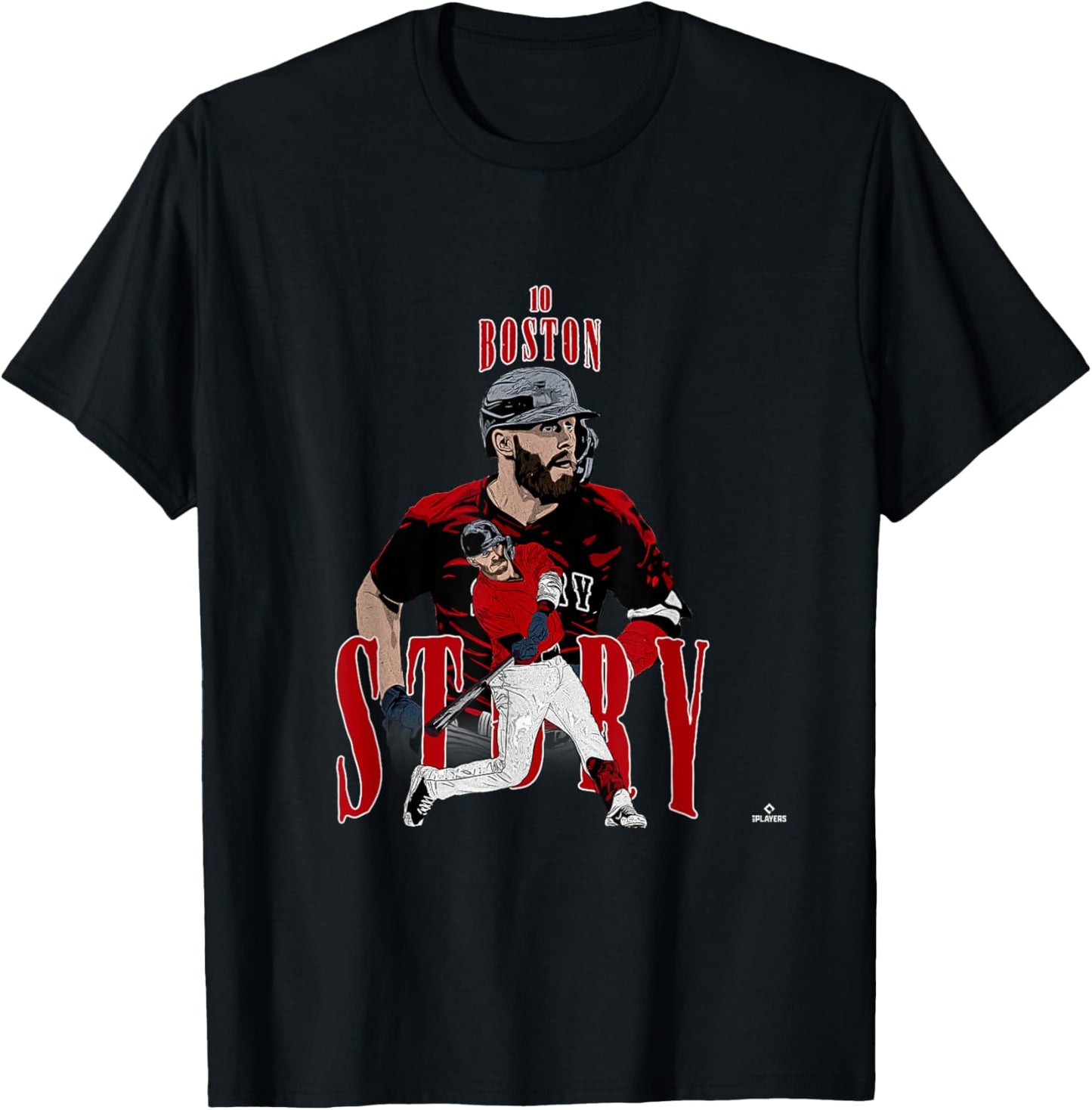 Trevor Story | Boston Baseball Players | MLBTSY3002 T-Shirt - T-Shirt | Black
